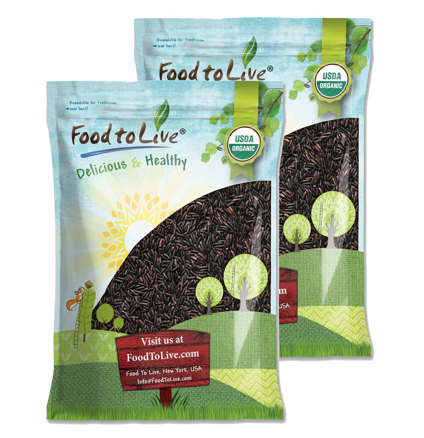 Organic Black Rice - by Food To Live