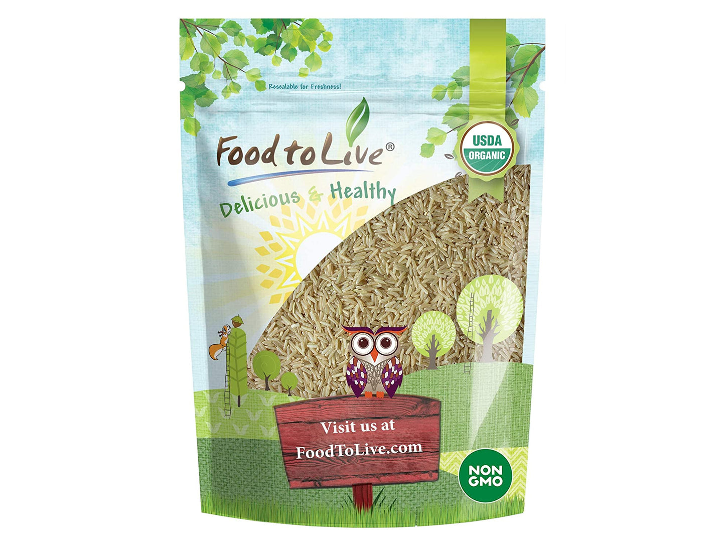 Organic Long Grain Brown Rice - by Food To Live