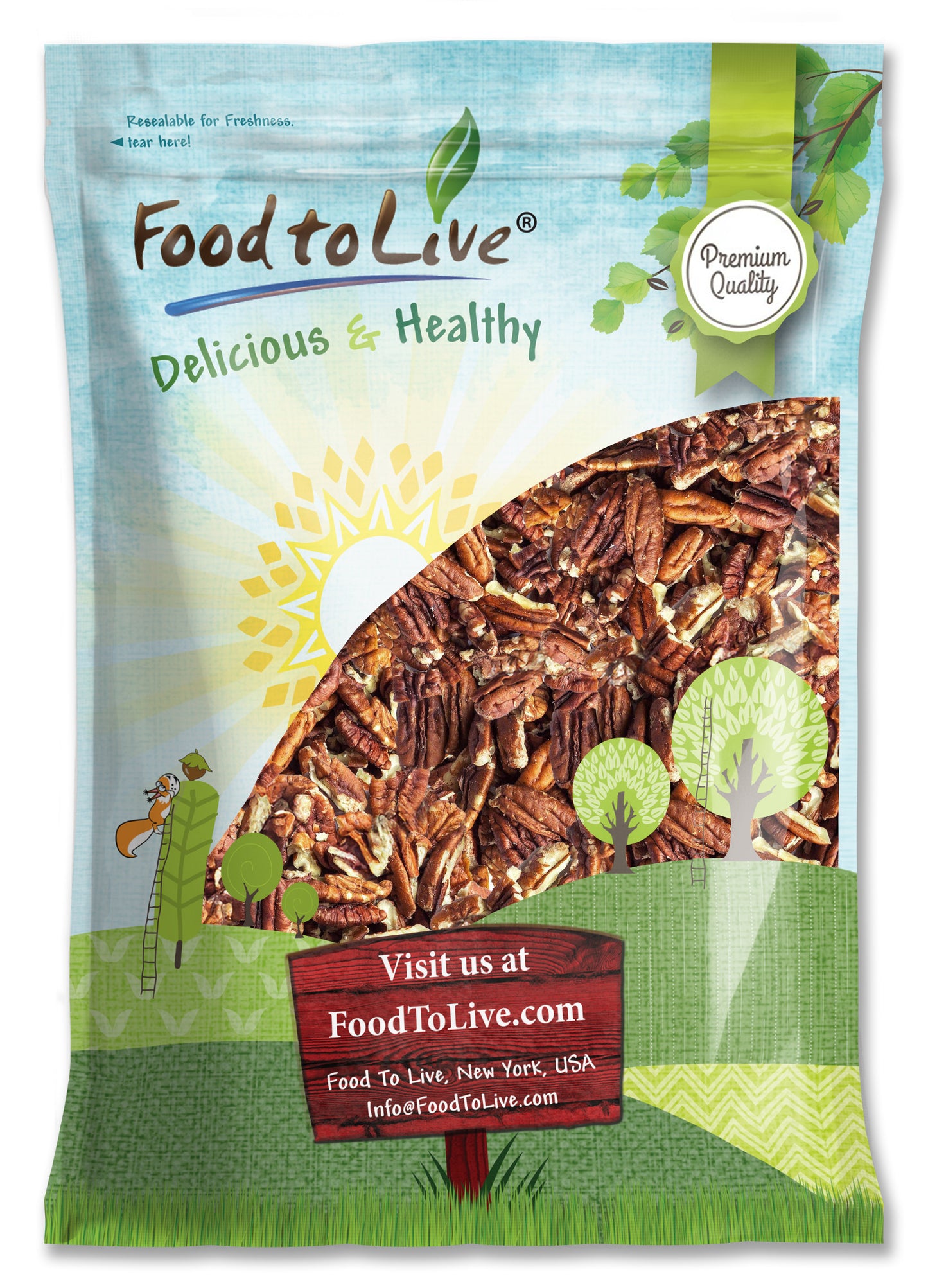 Organic Dry Roasted Pecan Pieces – by Food to Live