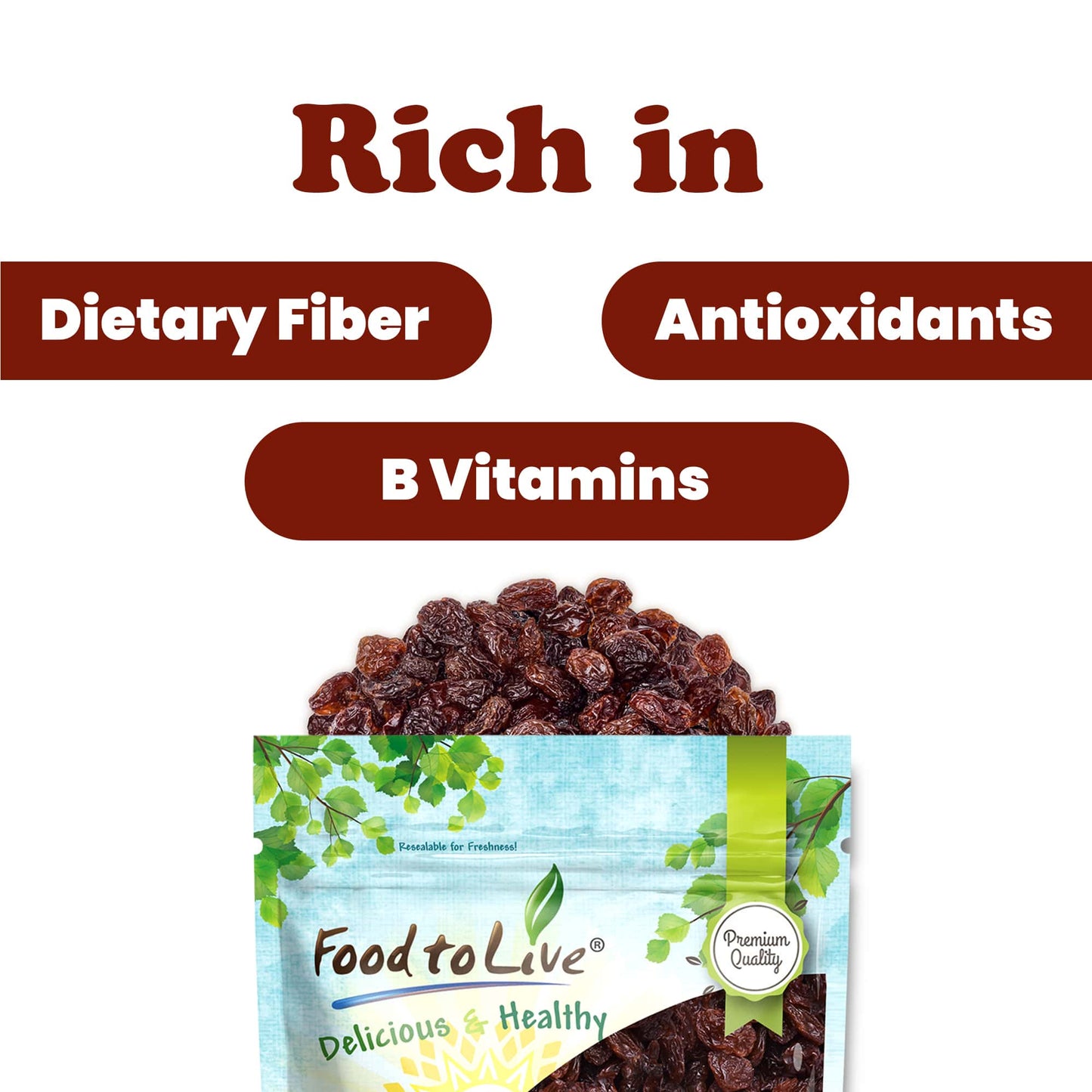 Sultana Raisins - by Food To Live