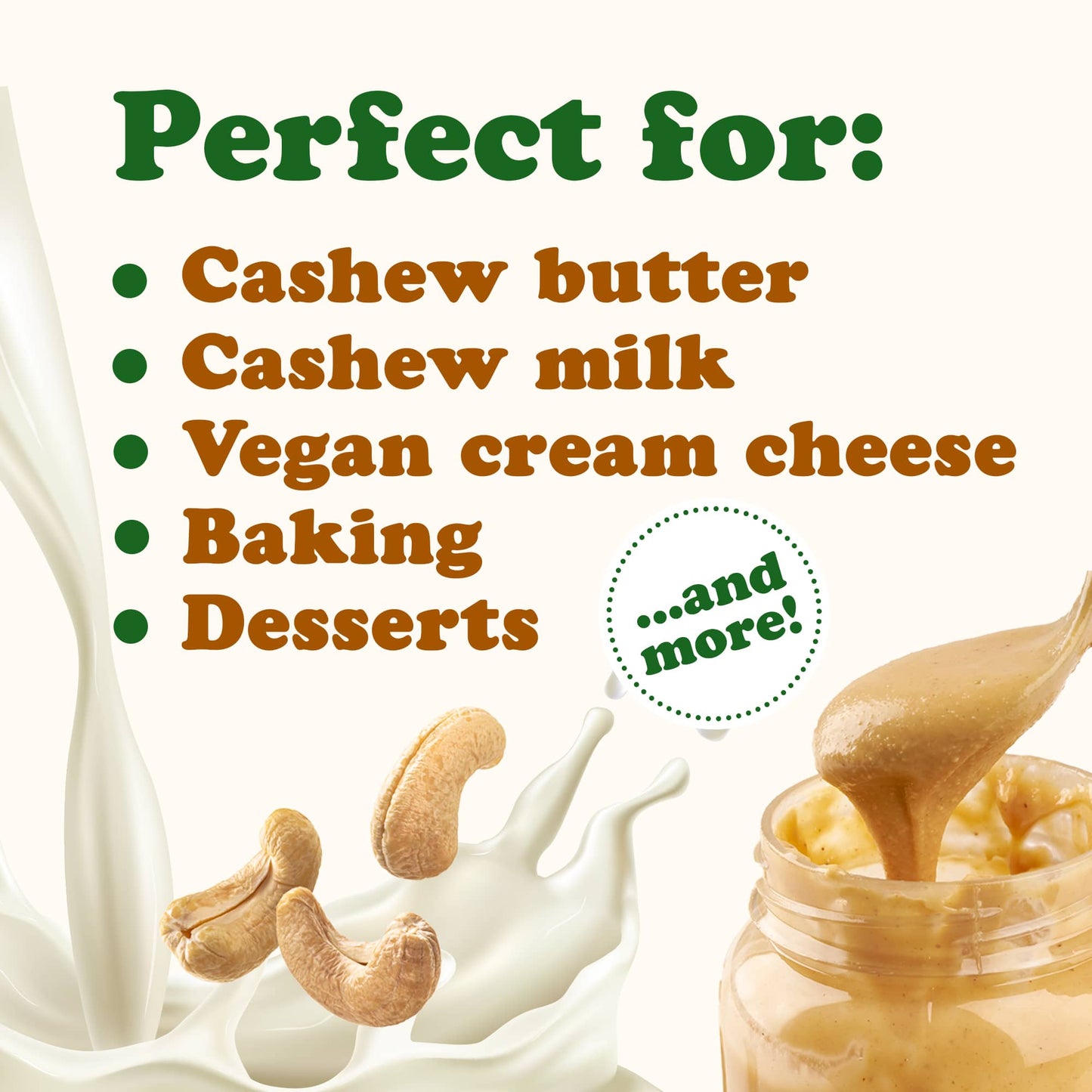 Organic Cashews - Whole, Size W-320, Unsalted - by Food To Live