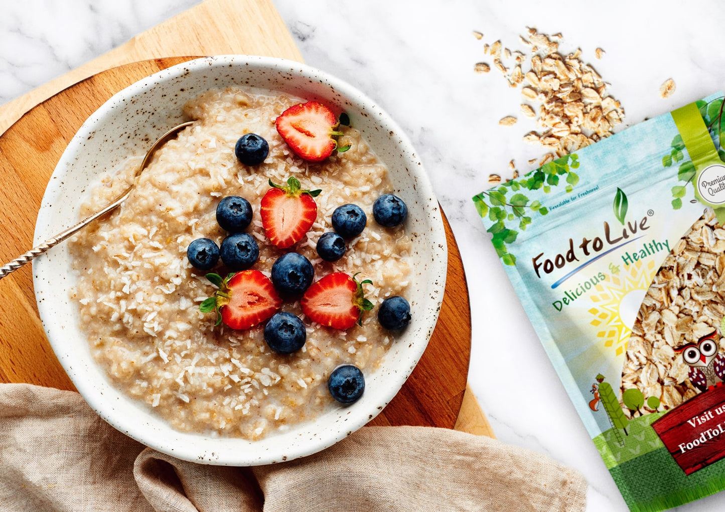 Quick Cooking Rolled Oats - by Food To Live