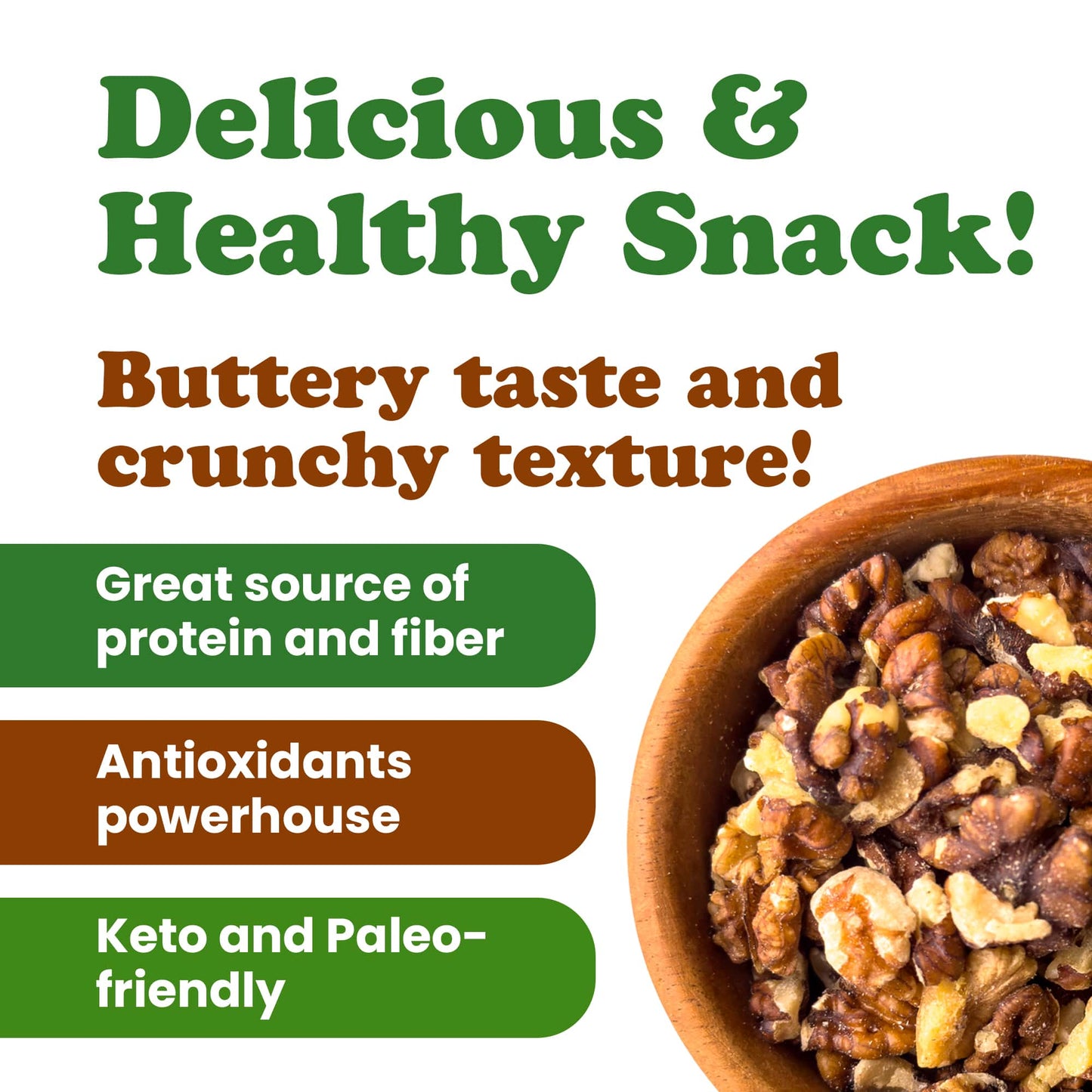 Dry Roasted Walnuts - by Food To Live