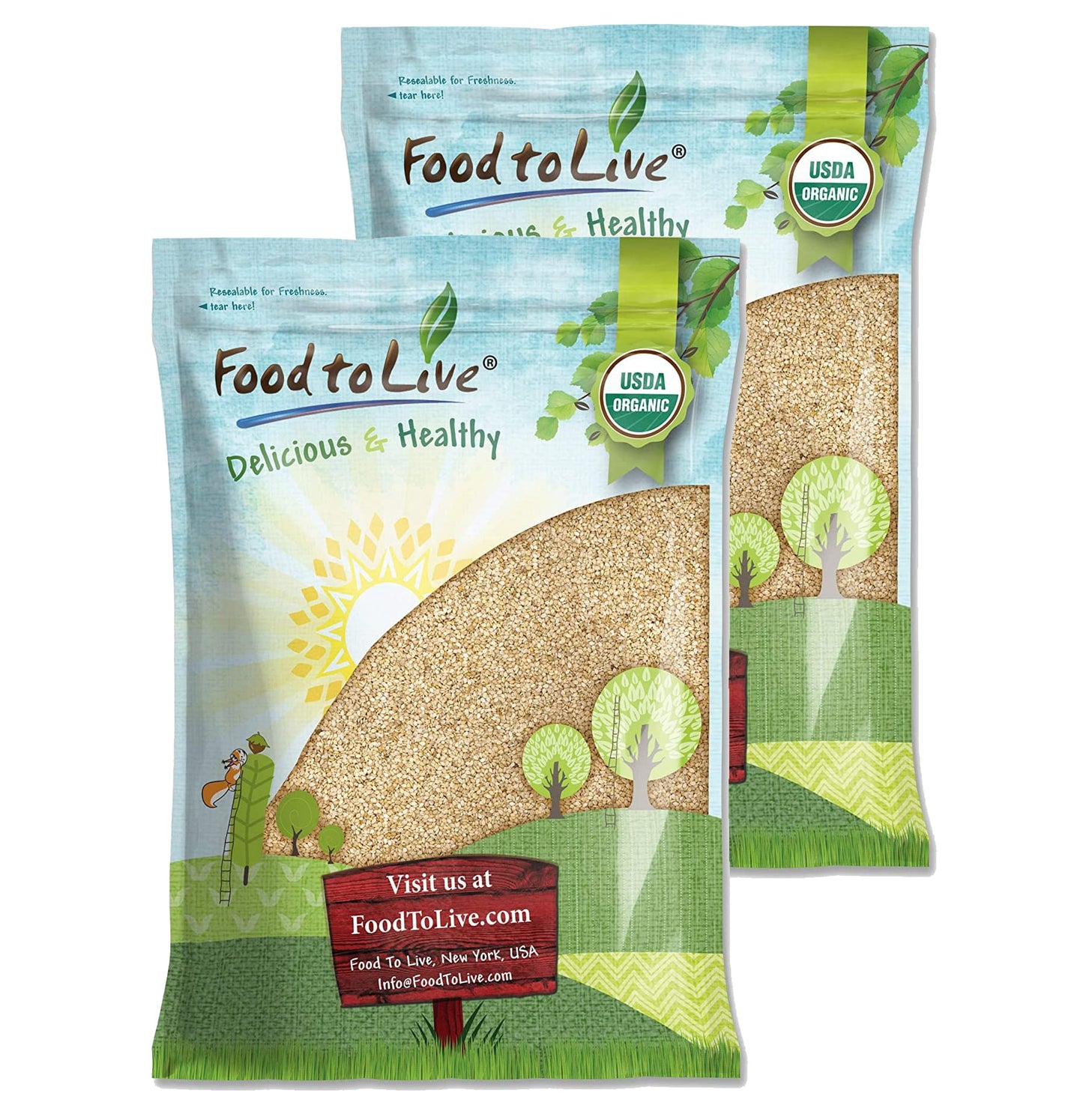 Organic Unhulled Sesame Seeds - by Food To Live