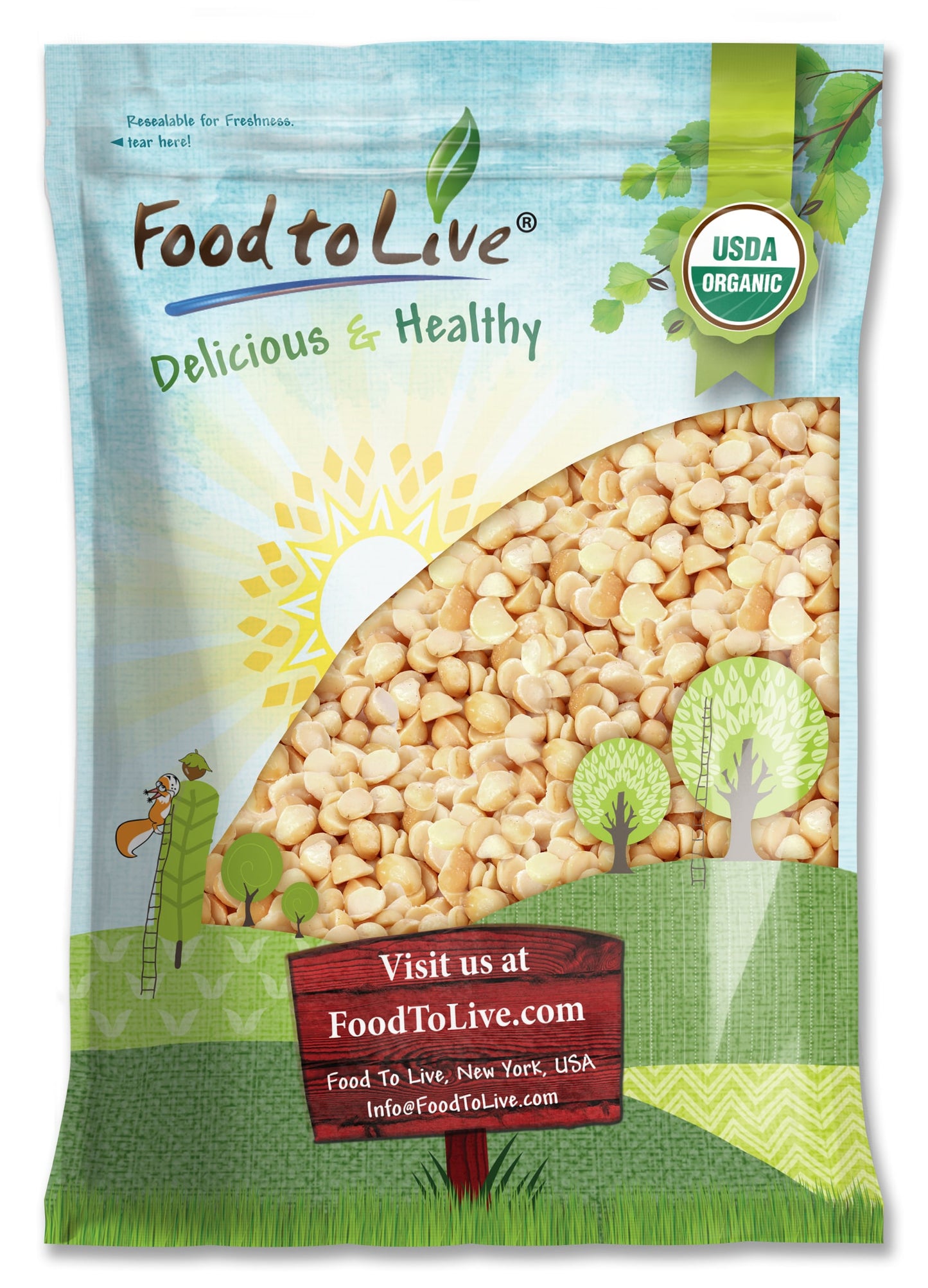 Organic Macadamia Nut Halves and Pieces - by Food To Live