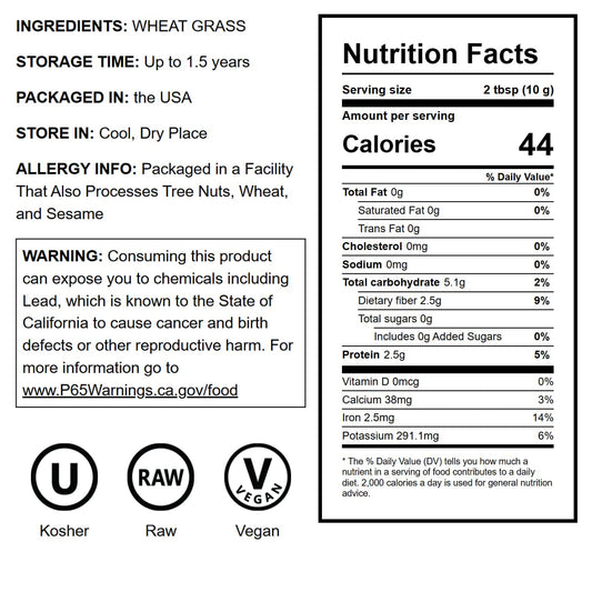 Wheatgrass Powder - by Food To Live