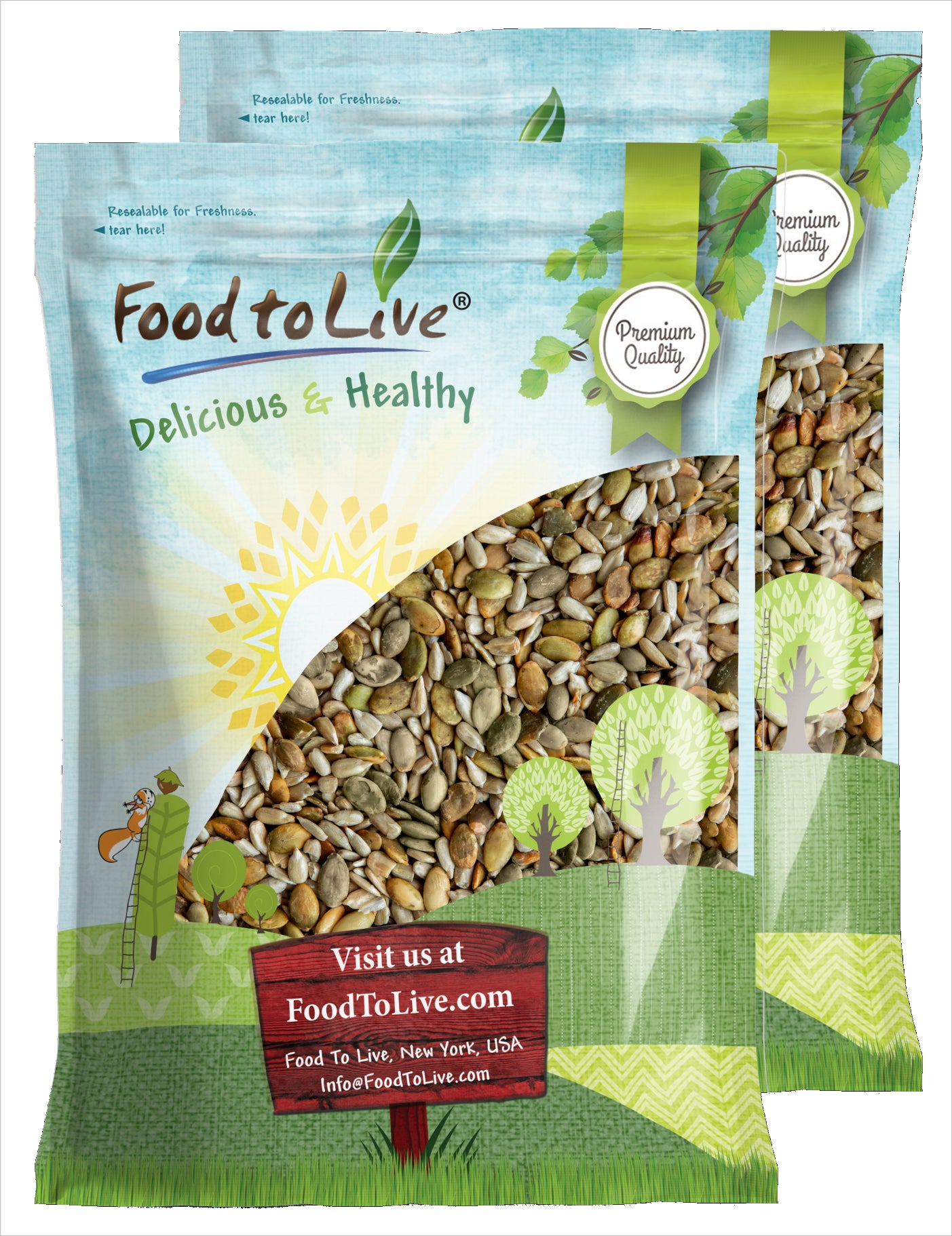 Organic Roasted and Salted Sunflower and Pumpkin Seed Mix - by Food To Live