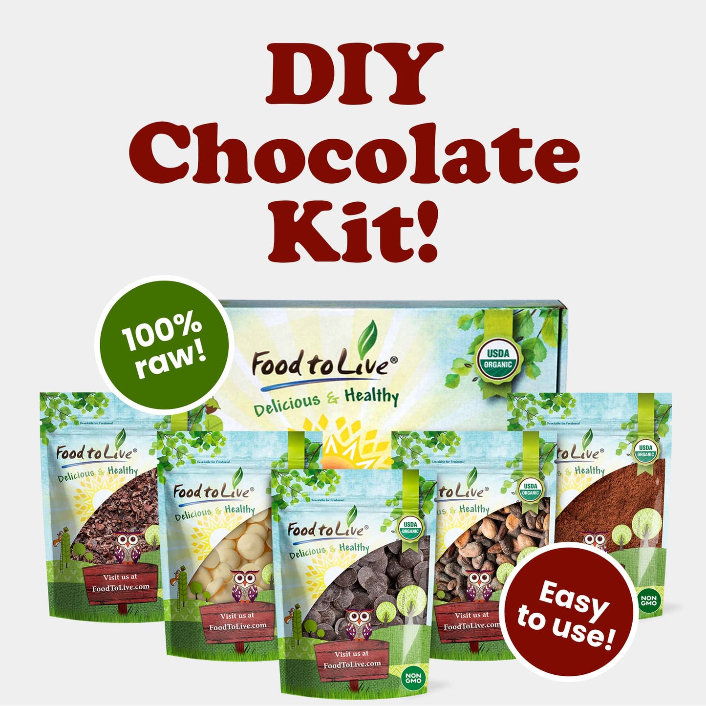 Inspired Chocolatier - Organic Gift Box - by Food To Live