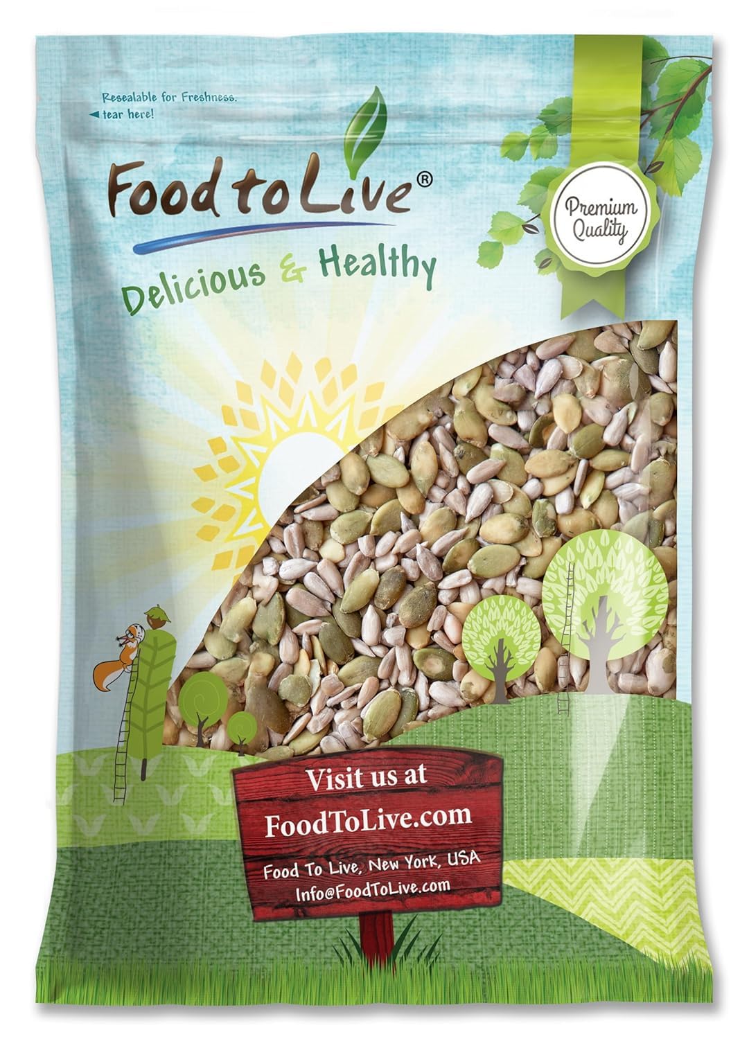 Organic Dry Roasted Sunflower and Pumpkin Seed Mix - by Food To Live