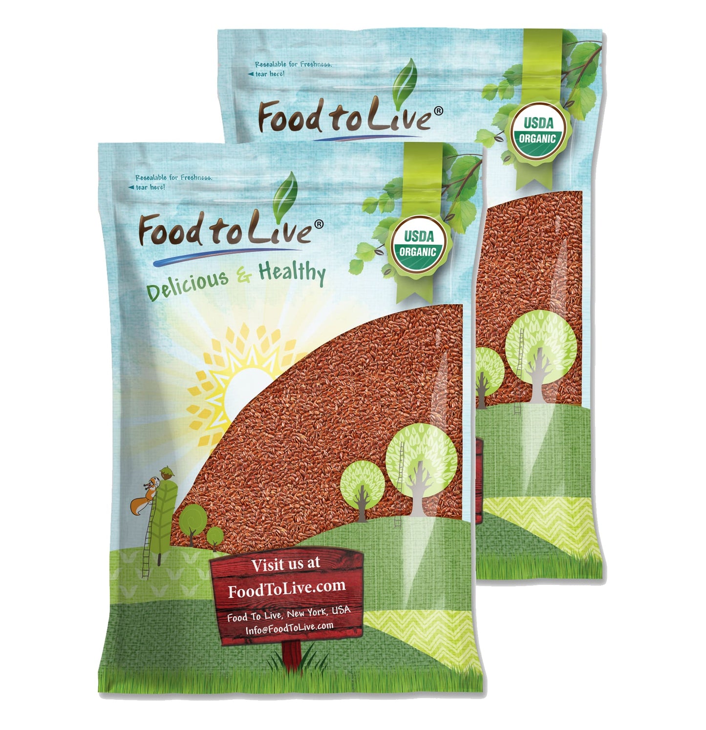 Organic Brown Flax Seeds - by Food To Live