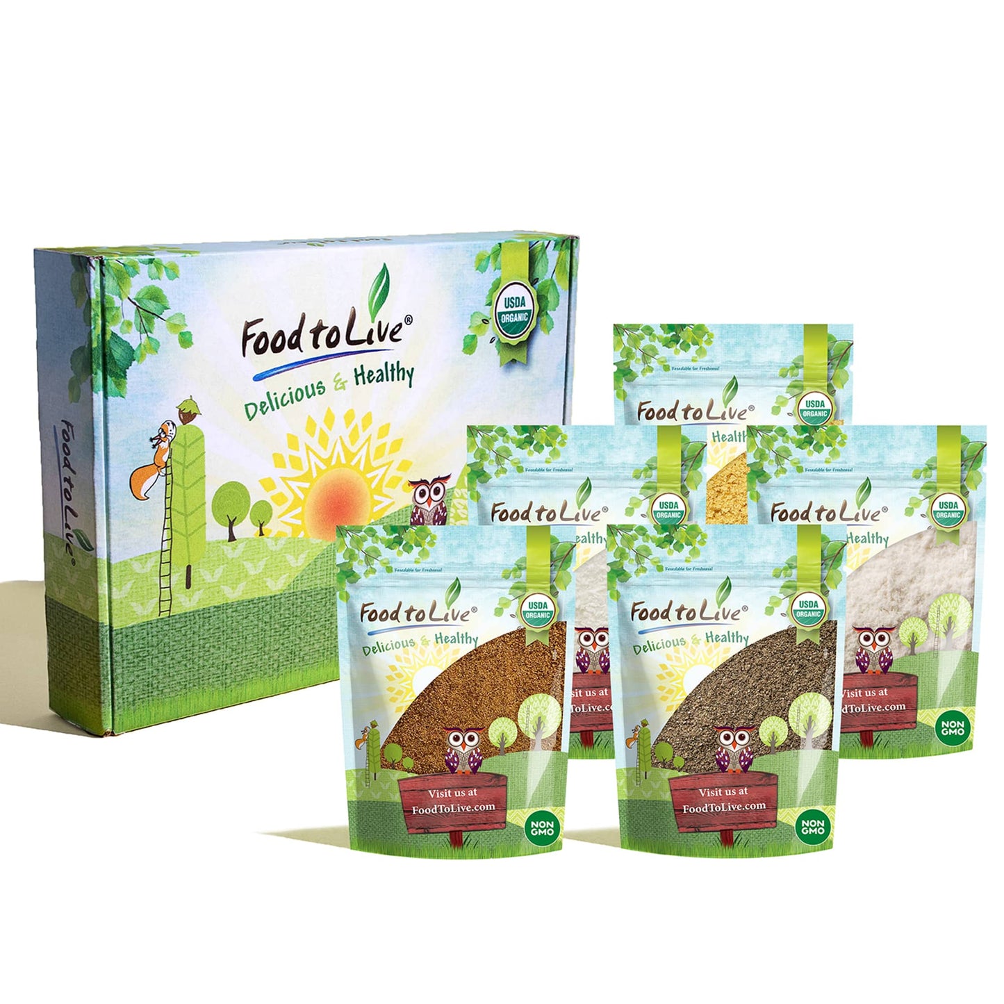 Organic Baking Ingredients in a Gift Box - by Food To Live