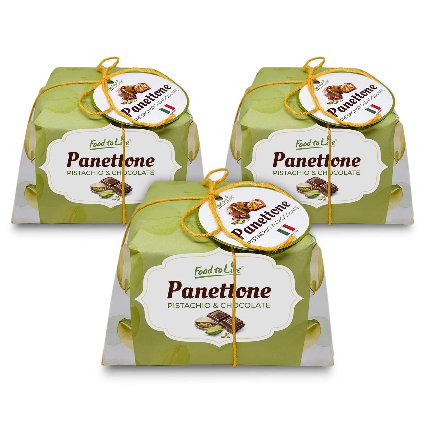 Italian Pistachio and Chocolate Panettone - by Food to Live