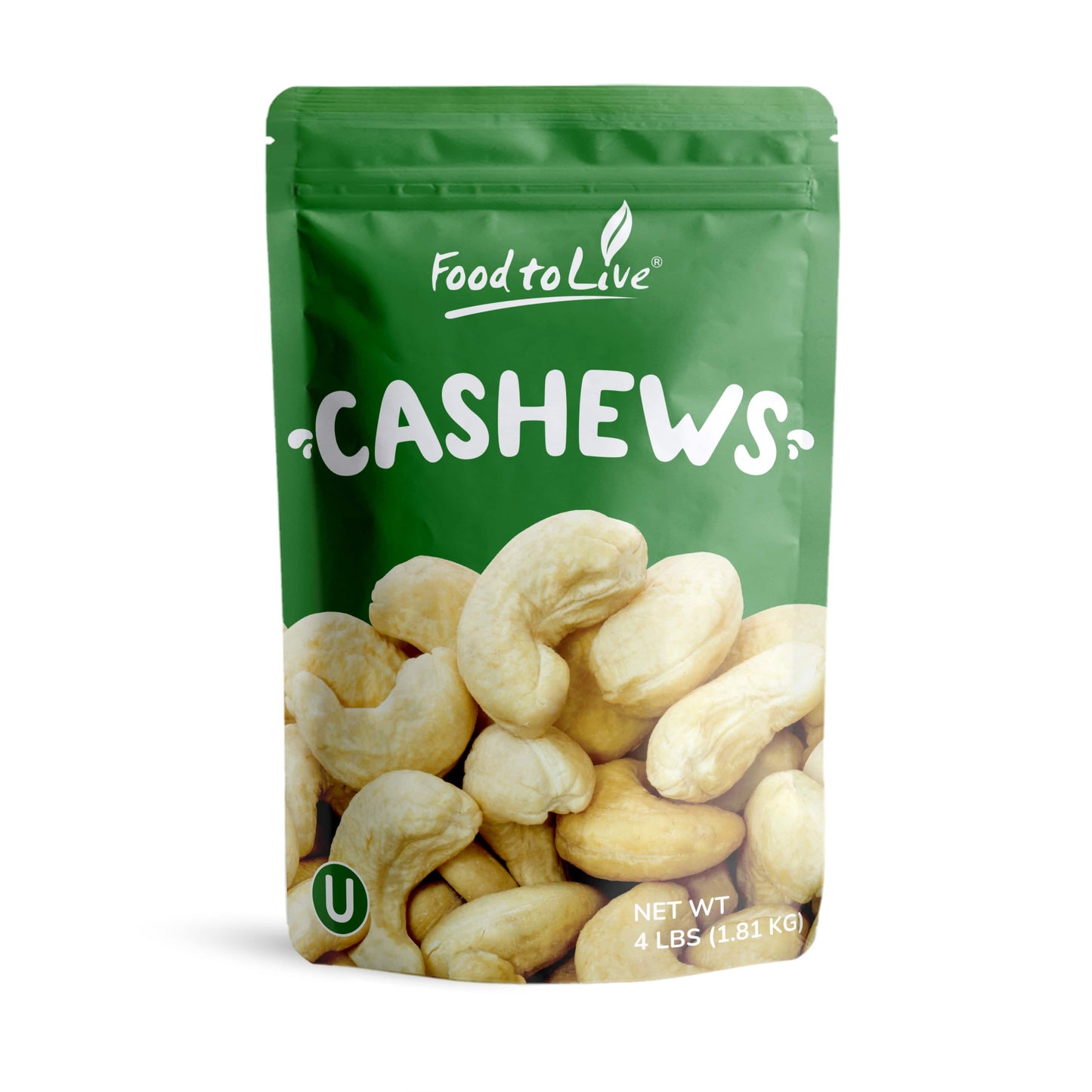 Dry Roasted Whole Cashews with Himalayan Salt - by Food To Live