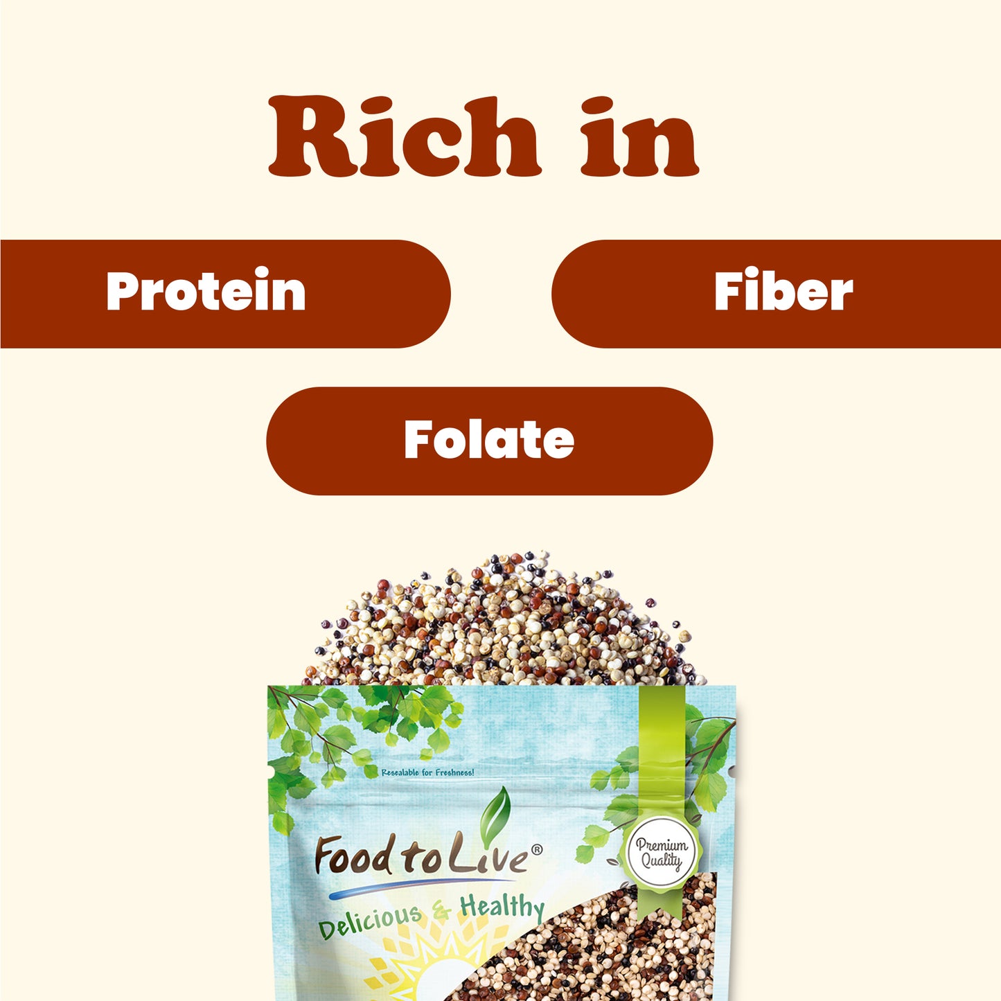 Tri-Color Quinoa - by Food To Live