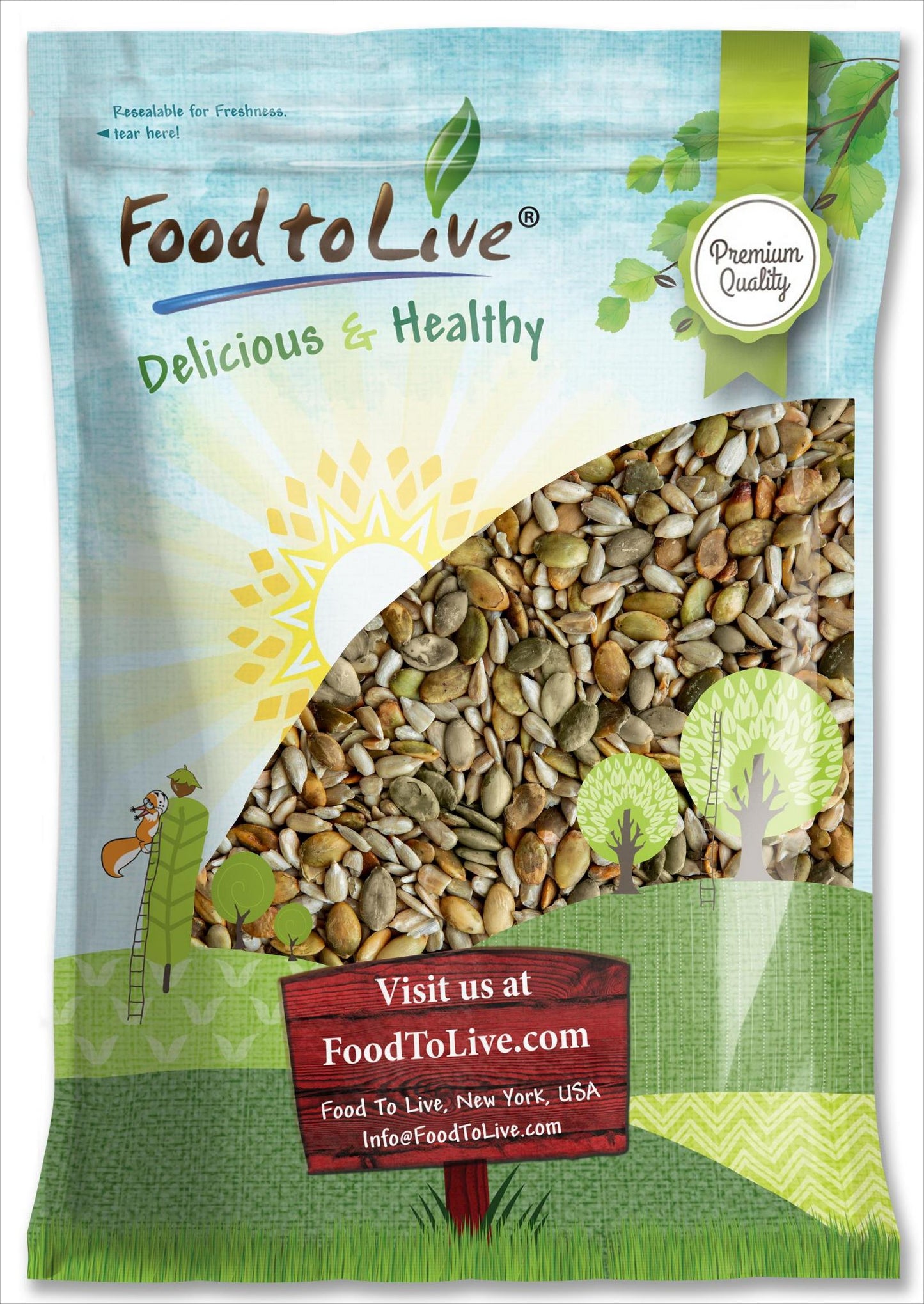 Organic Roasted and Salted Sunflower and Pumpkin Seed Mix - by Food To Live