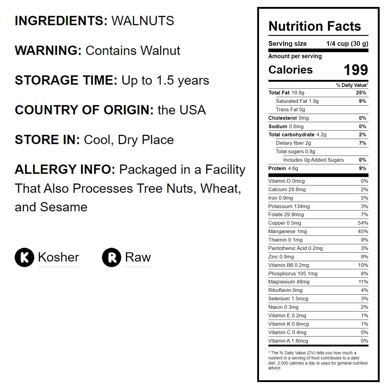 Jumbo Walnuts in Shell - by Food To Live