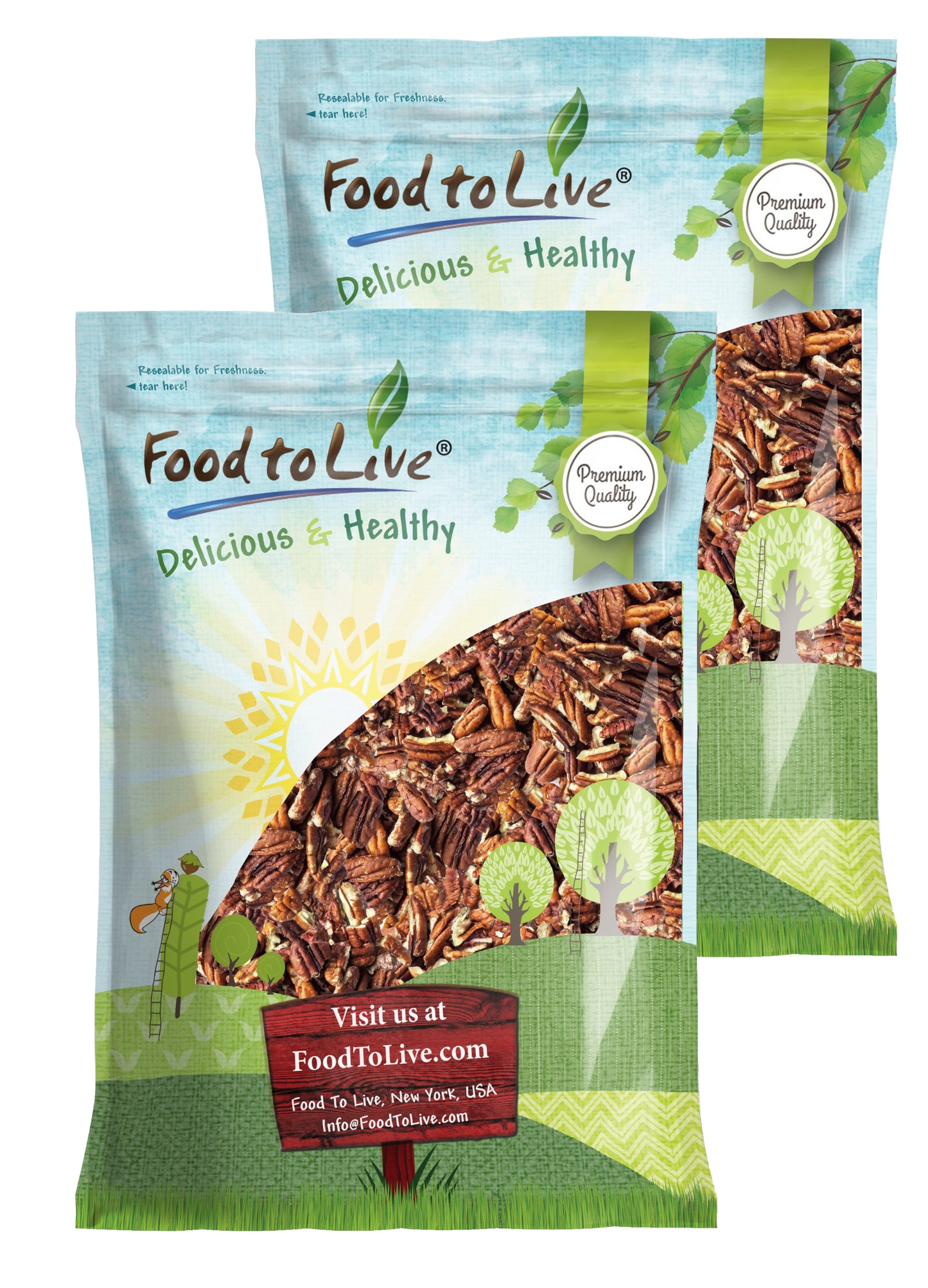Organic Roasted Pecan Pieces with Himalayan Salt – by Food to Live