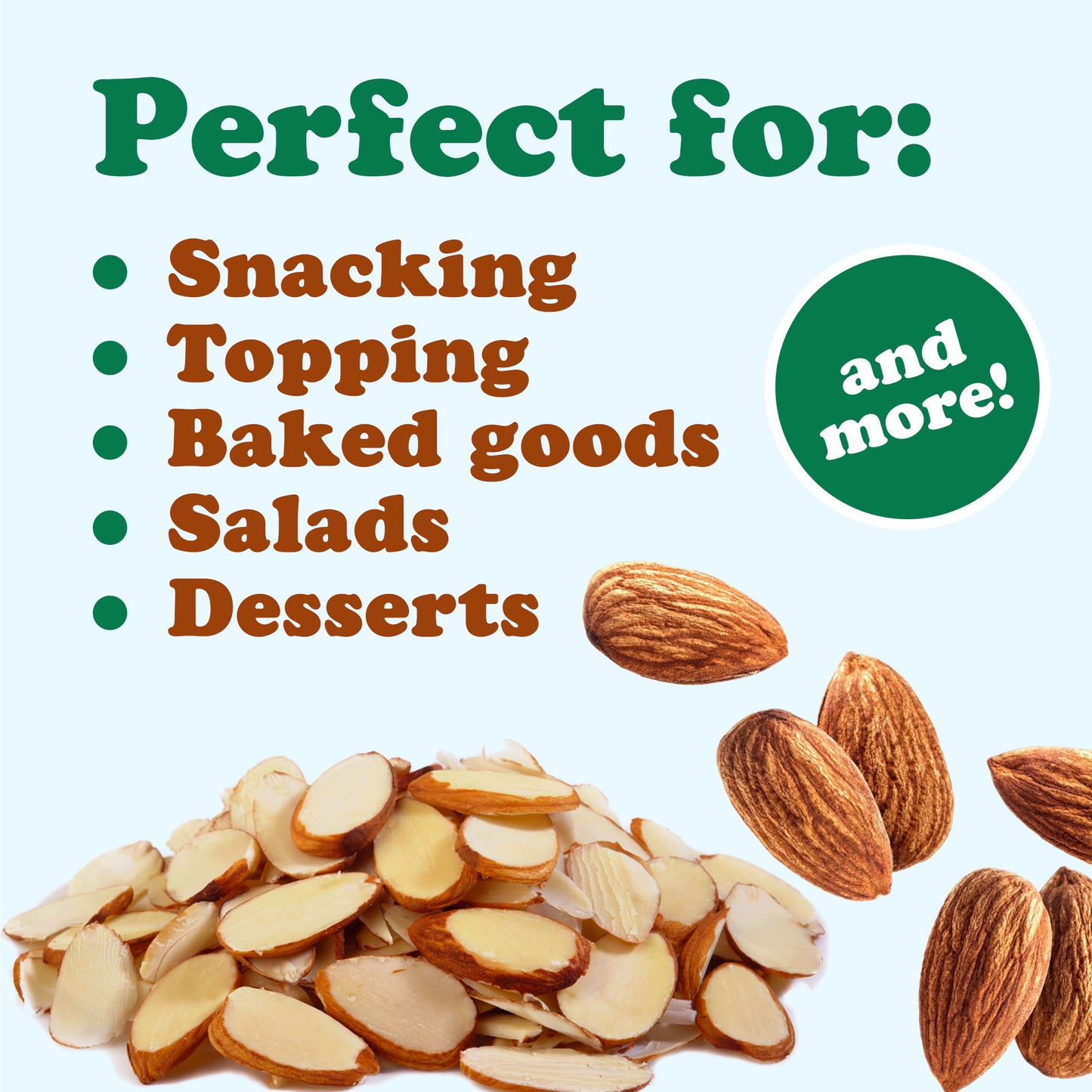 Dry Roasted Natural Sliced Almonds - by Food to Live