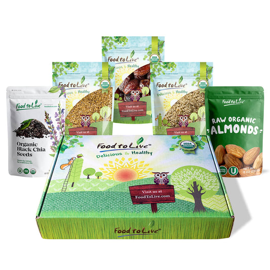 Organic Nuts, Seeds and Fruits in a Gift Box - by Food To Live