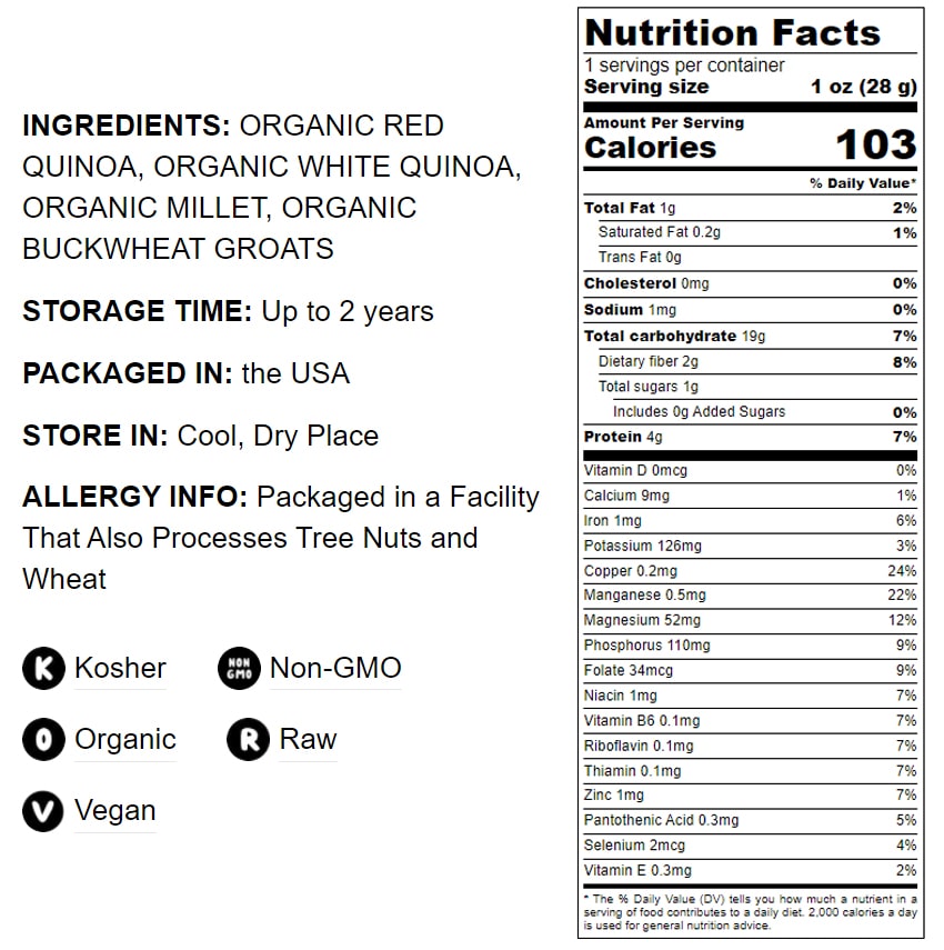 Organic Super Grains Blend - by Food To Live