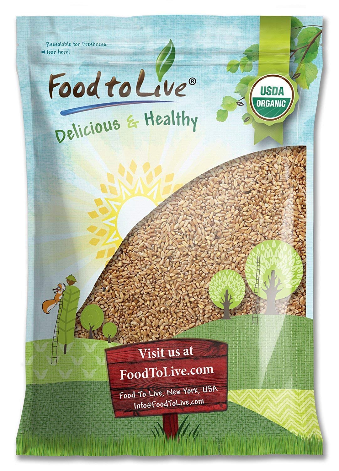 Organic Hard Red Wheat Berries - by Food To Live