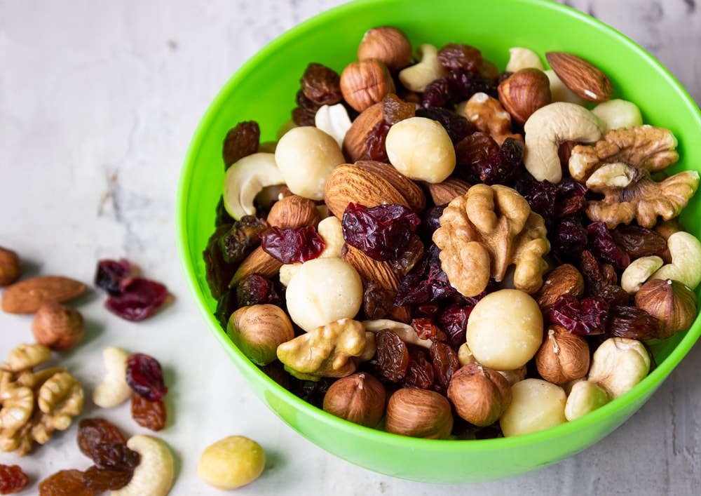 The Magnificent Seven Mix — Almonds, Cashews, Hazelnuts, Macadamias, Walnuts, Cranberries, Raisins. Non-GMO, Vegan, Bulk - by Food to Live