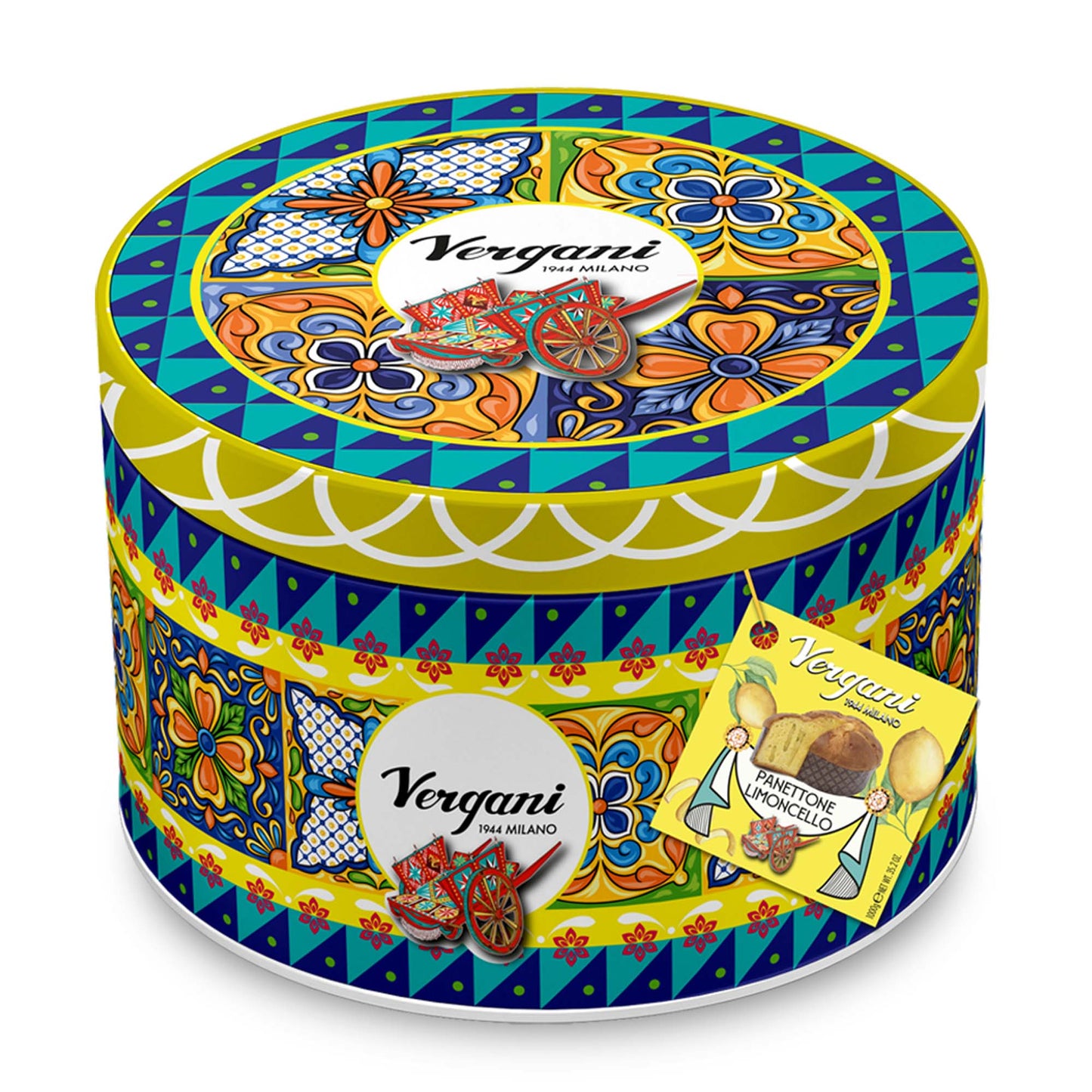 Vergani Sicily Lemon Cream Panettone -Traditional Italian Holiday Cake with Lemon Cream Filling, Premium Gift-Boxed Dessert, Wholesale