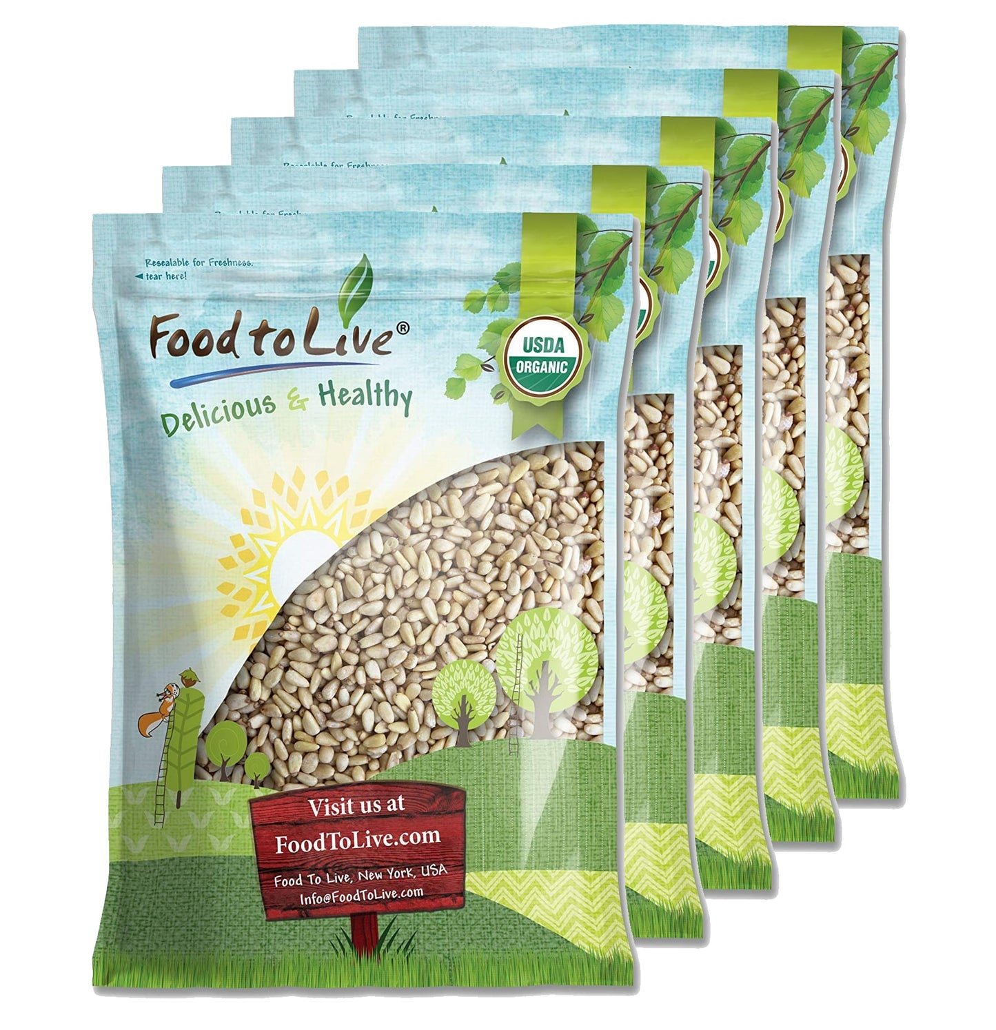 Organic Pine Nuts - by Food To Live