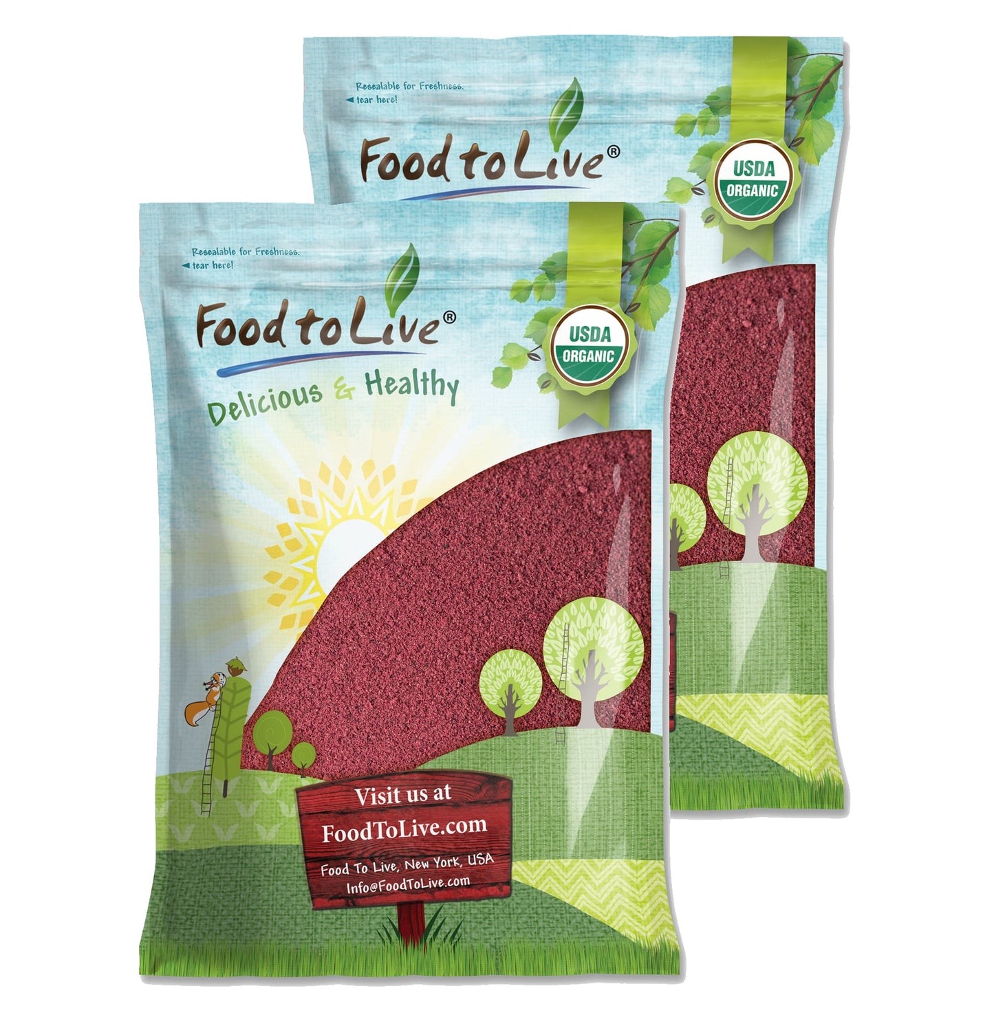 Organic Blueberry Juice Powder - by Food To Live