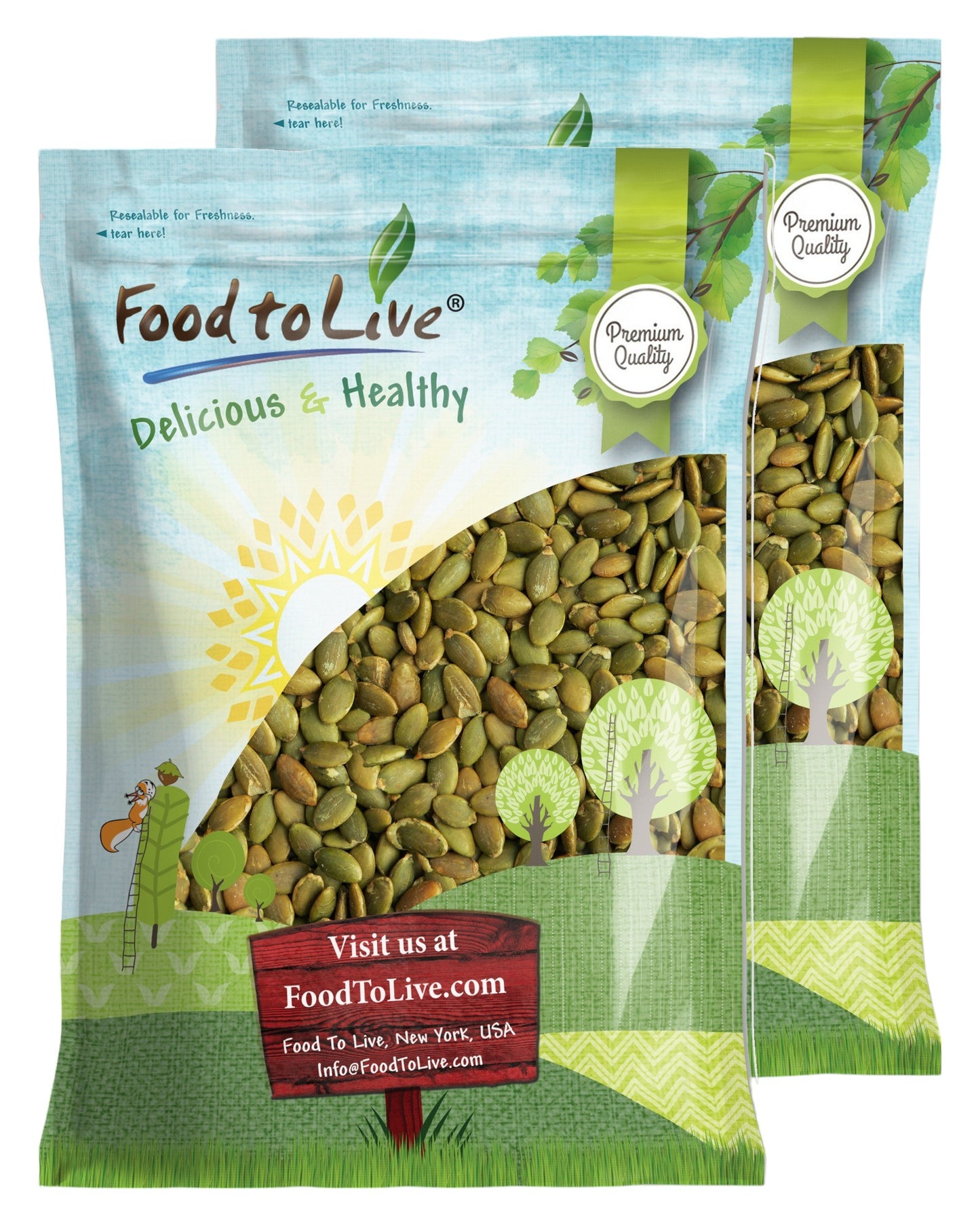 Dry Roasted Pumpkin Seed with Himalayan Salt - by Food To Live