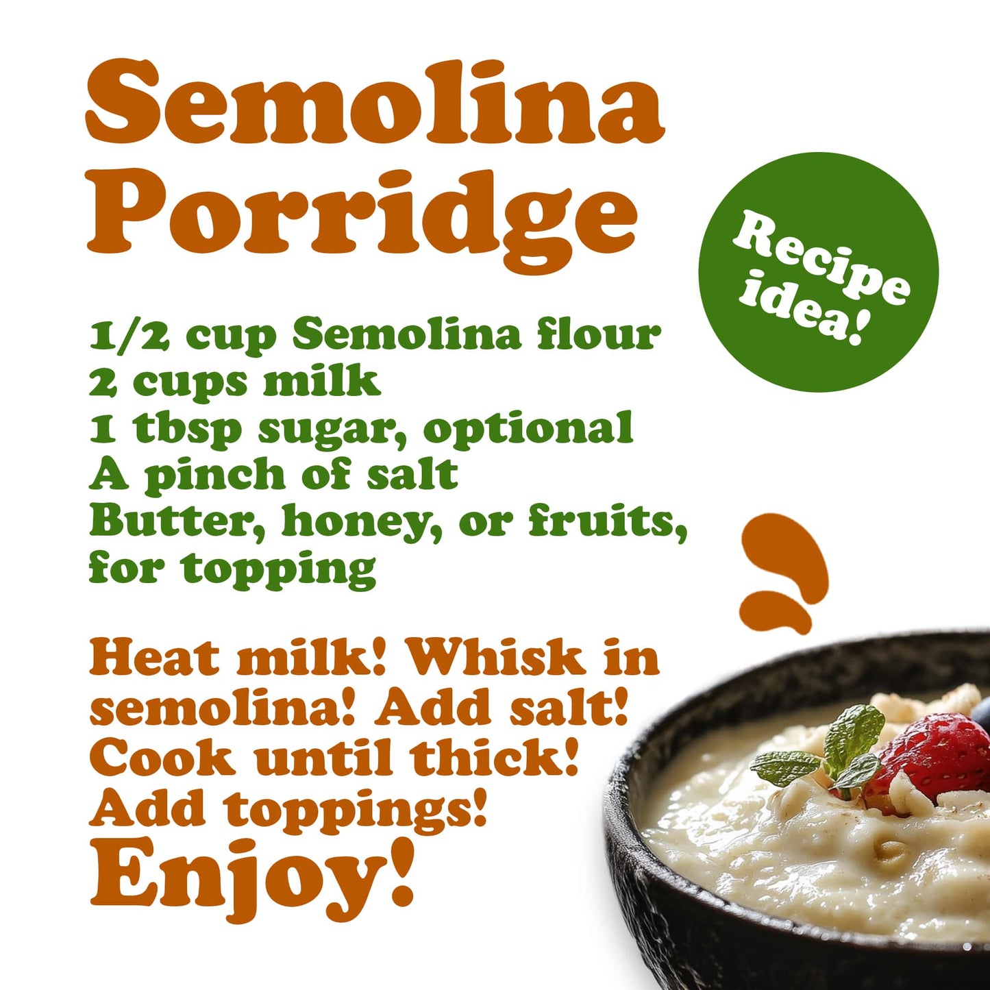 Organic Italian Semolina Flour - by Food To Live