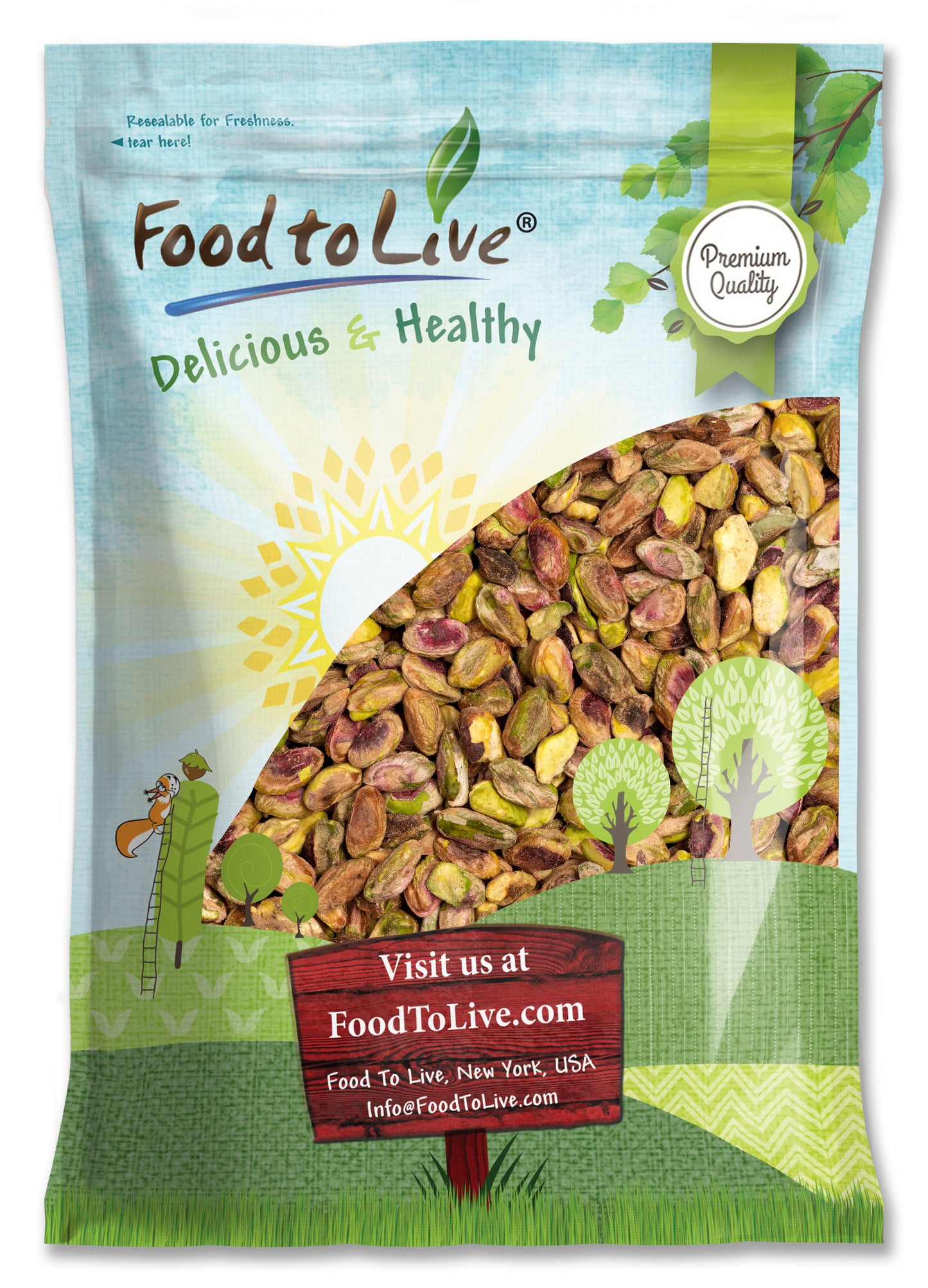 Organic Dry Roasted Pistachio with Himalayan Salt - by Food to Live