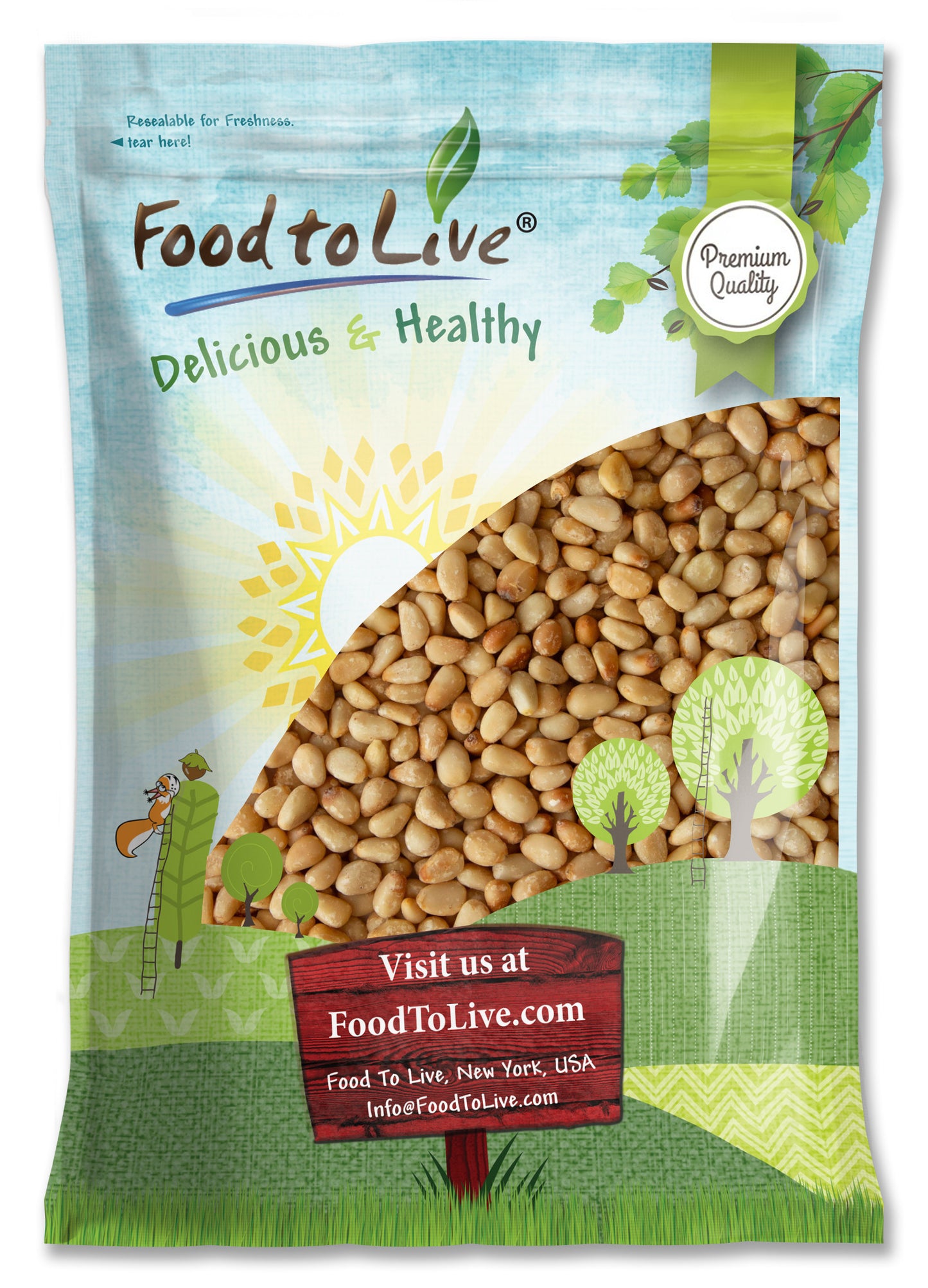 Organic Dry Roasted Pine Nuts - by Food to Live