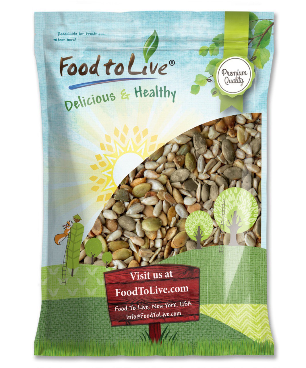 Roasted Sunflower and Pumpkin Seed Mix - by Food To Live