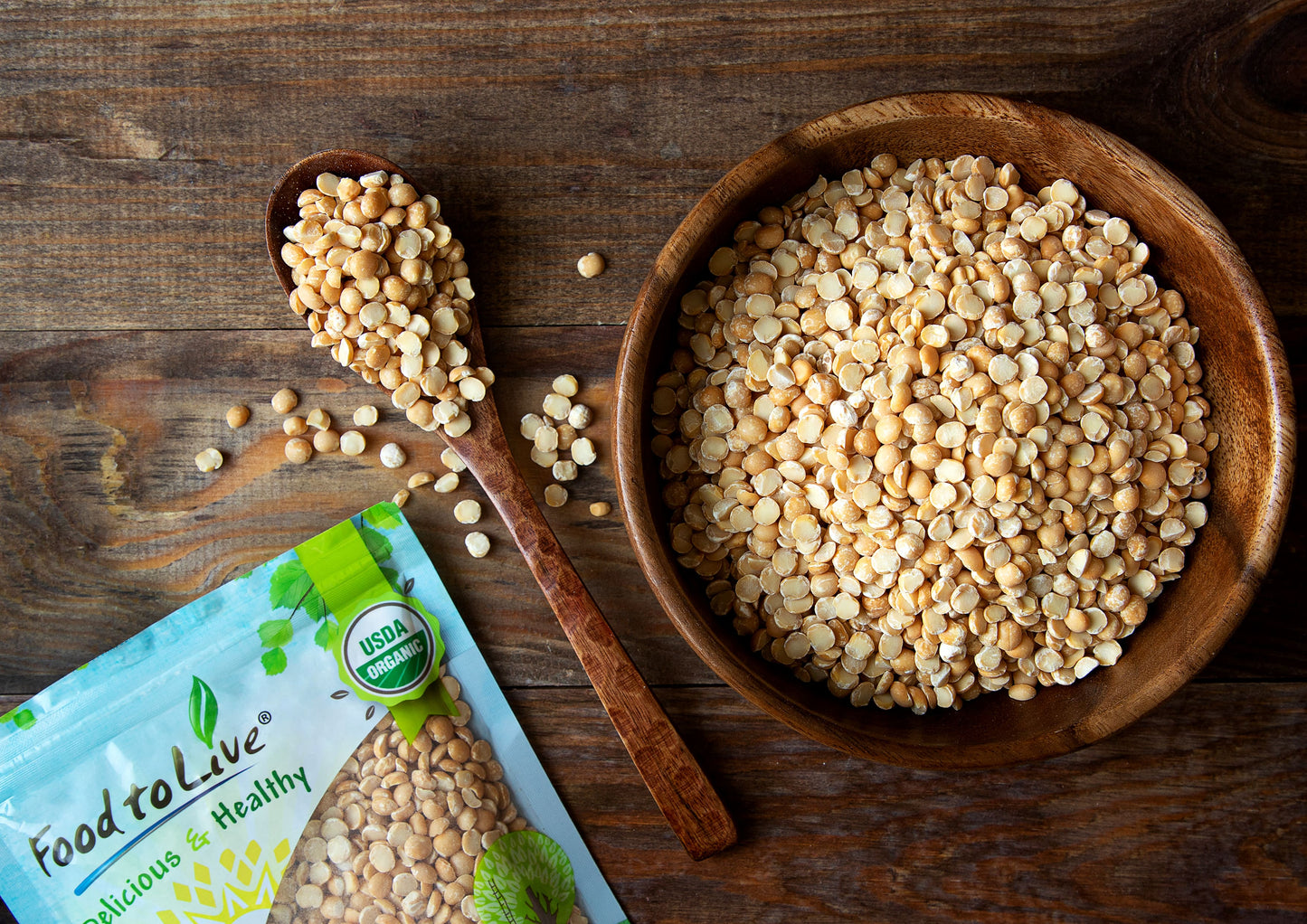 Organic Split Yellow Peas - by Food To Live