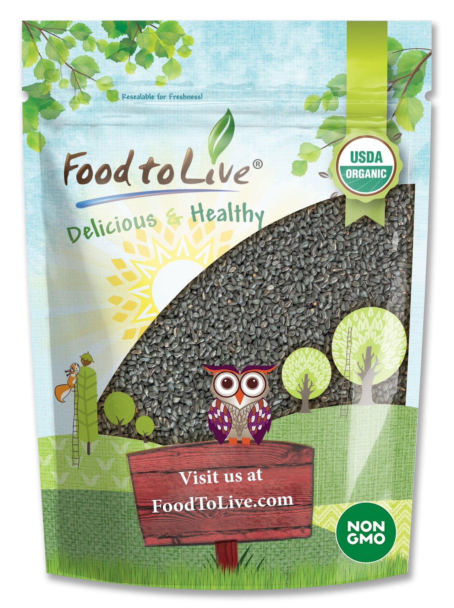 Organic Black Cumin Seeds — Non-GMO, Whole Nigella Sativa, Raw Vegan Superfood, Bulk Black Caraway, Great for Cooking — by Food to Live