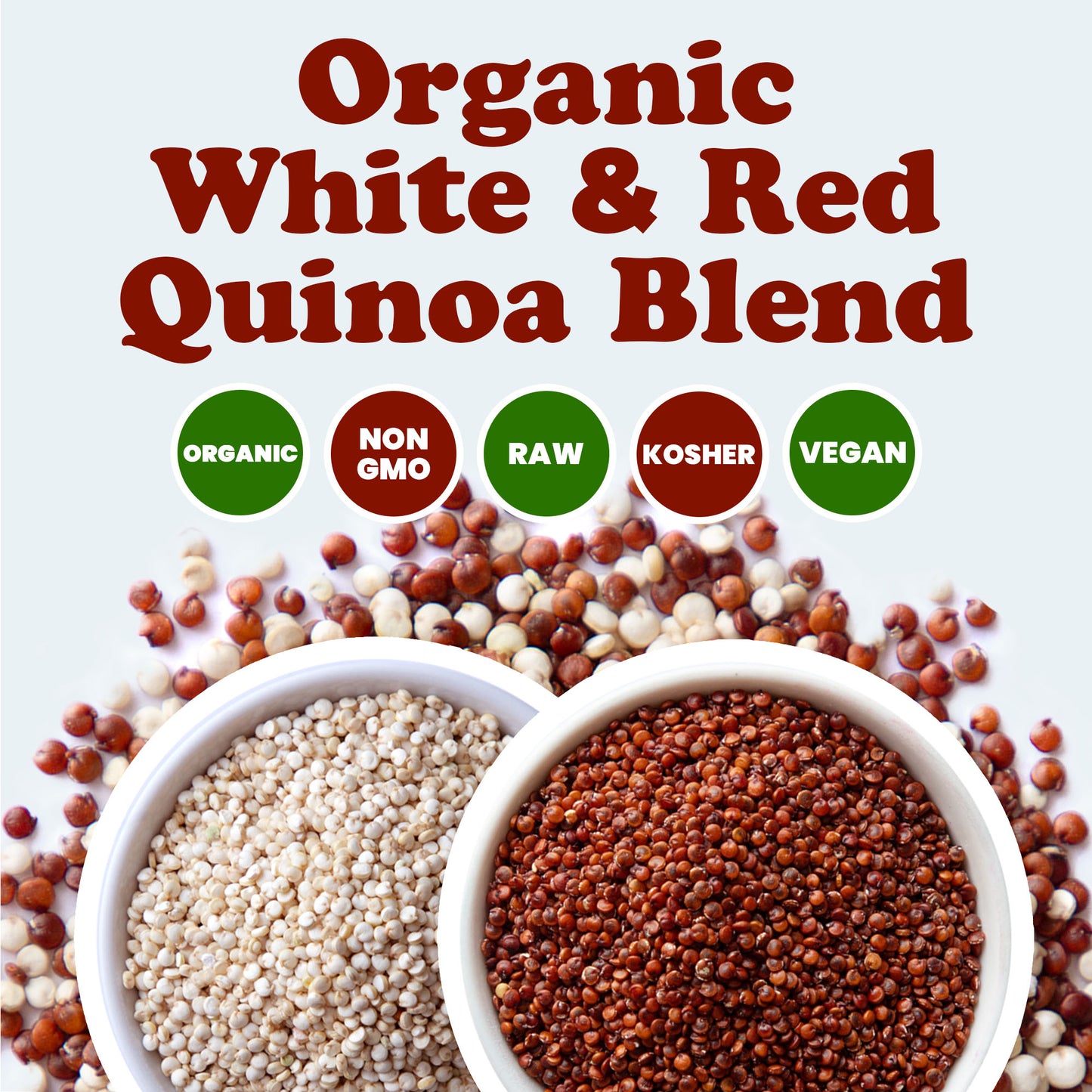 Organic Raw White and Red Quinoa Blend - by Food To Live