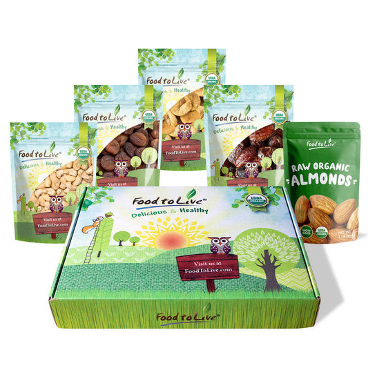 Organic Dried Nuts & Fruits in a Gift Box - by Food To Live