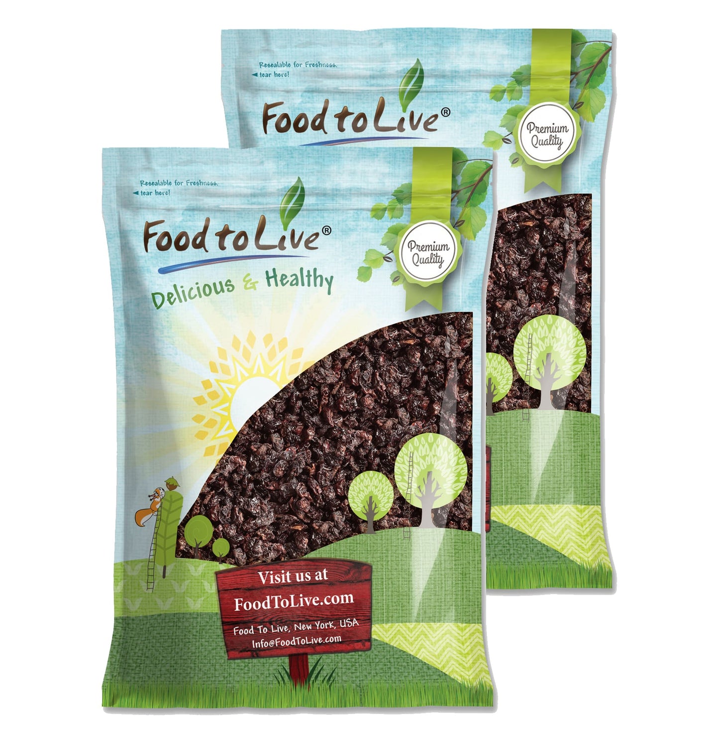 Dried Dark Sweet Cherries - by Food To Live