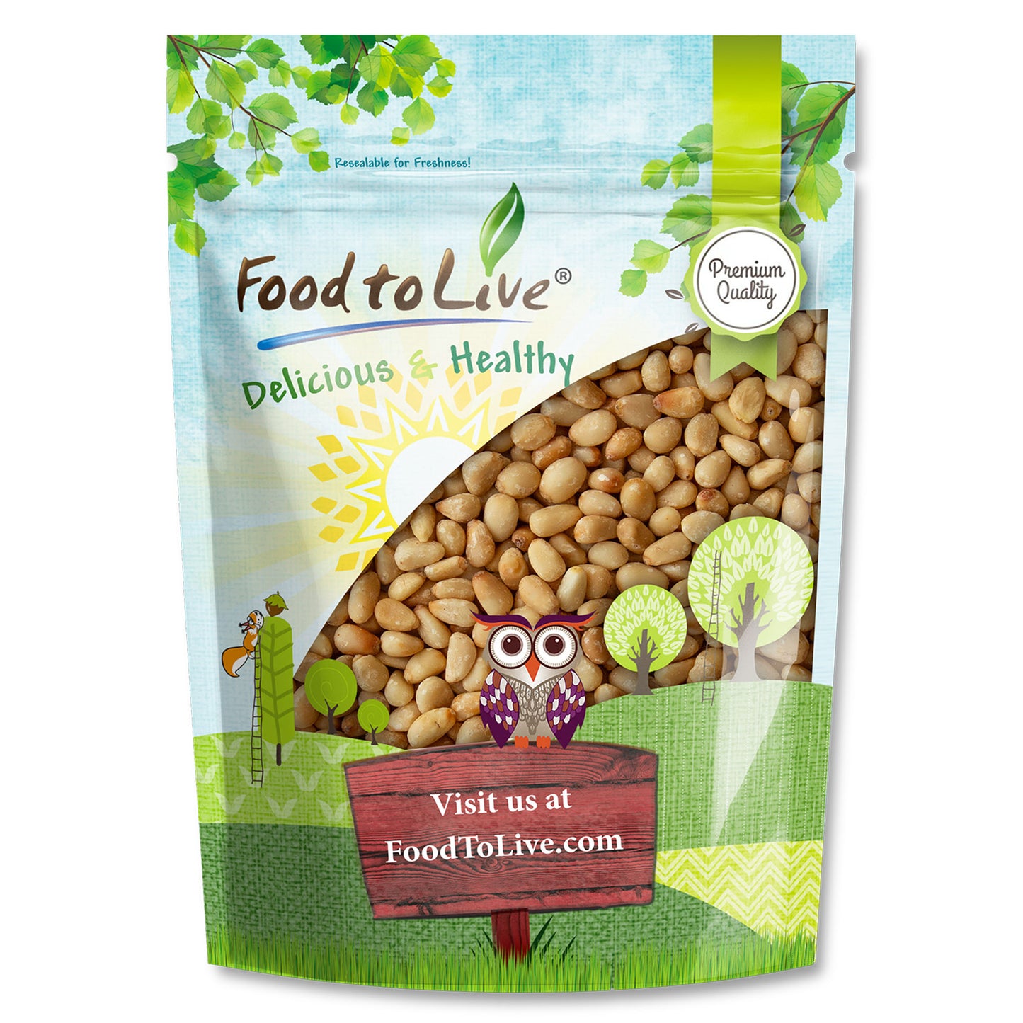 Dry Roasted Pine Nuts - by Food To Live