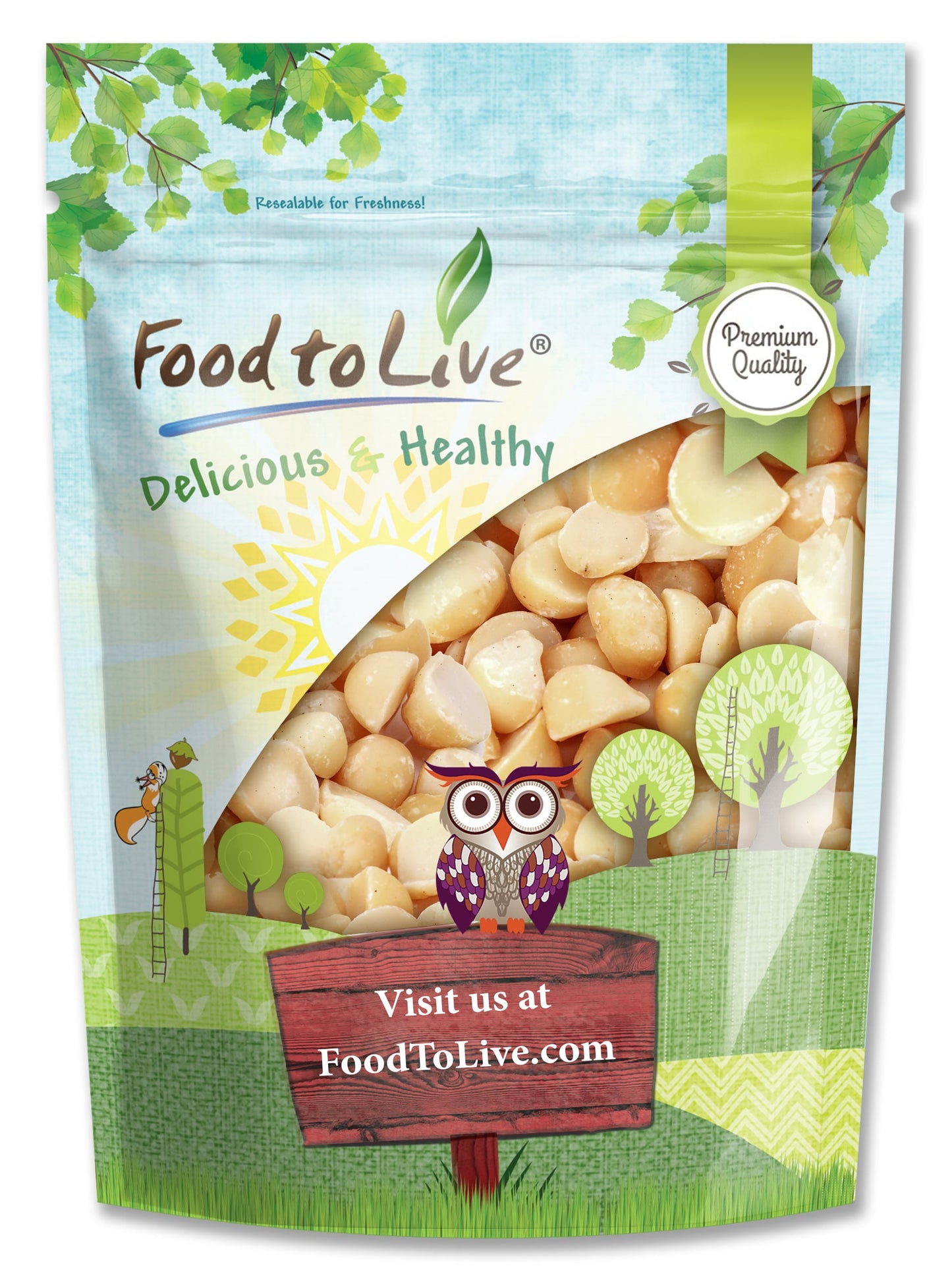 Macadamia Nut Halves and Pieces - by Food To Live