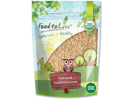Organic Popped Amaranth – Non-GMO Puffed Seeds, No Sugar Added, Vegan, Bulk Grain. Good Source of Protein. Great Pop Snack. Perfect as Topping for Breakfast Cereal, Porridge, Yogurt