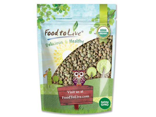 Organic Green Lentils - by Food To Live