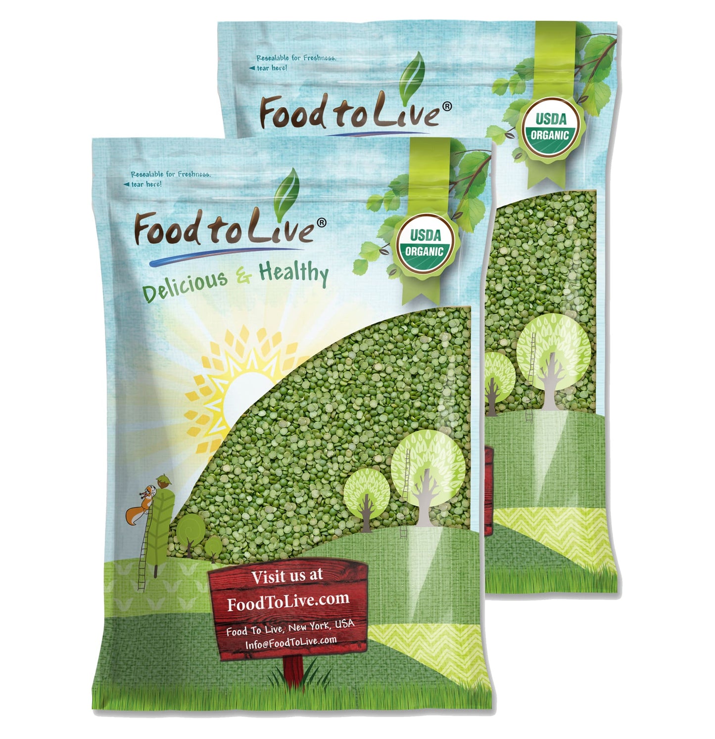 Organic Green Split Peas - by Food To Live