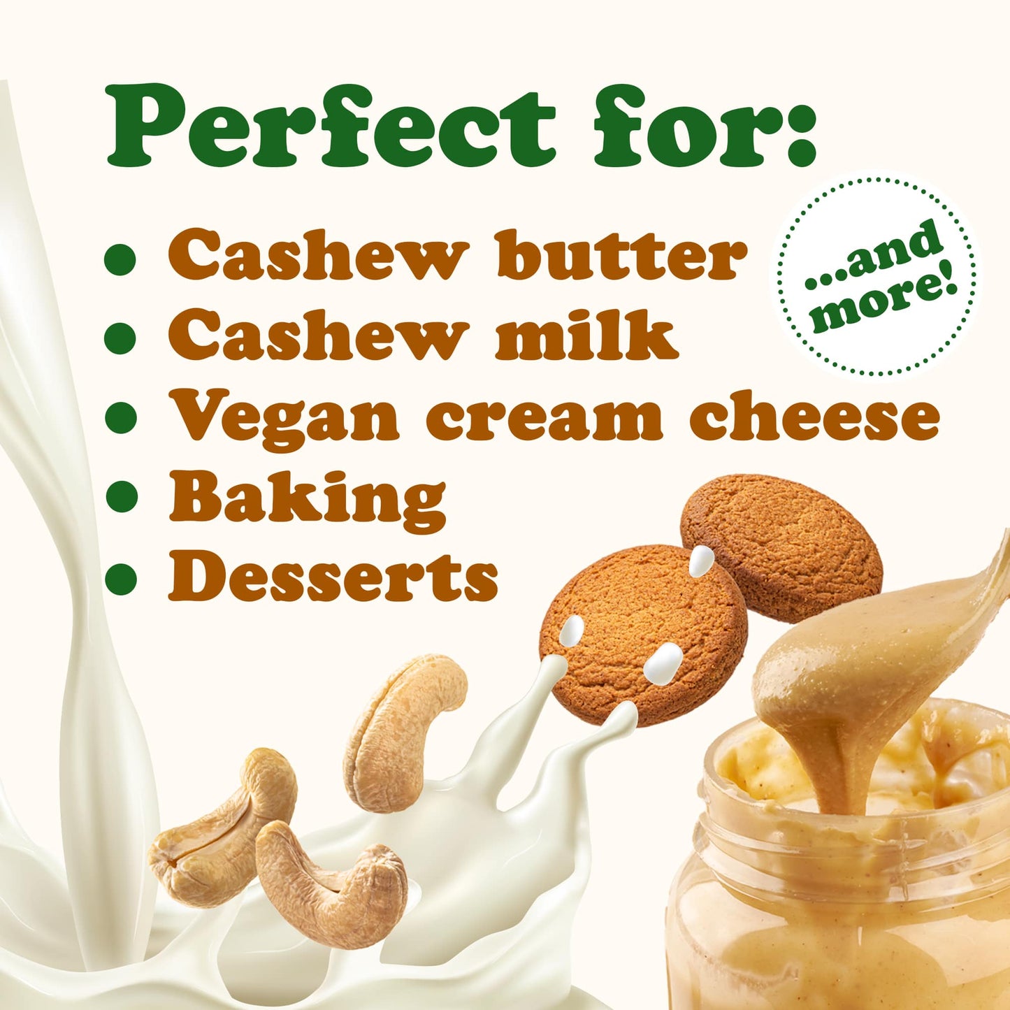 Organic Cashews - Whole, Size W-240, Unsalted - by Food To Live