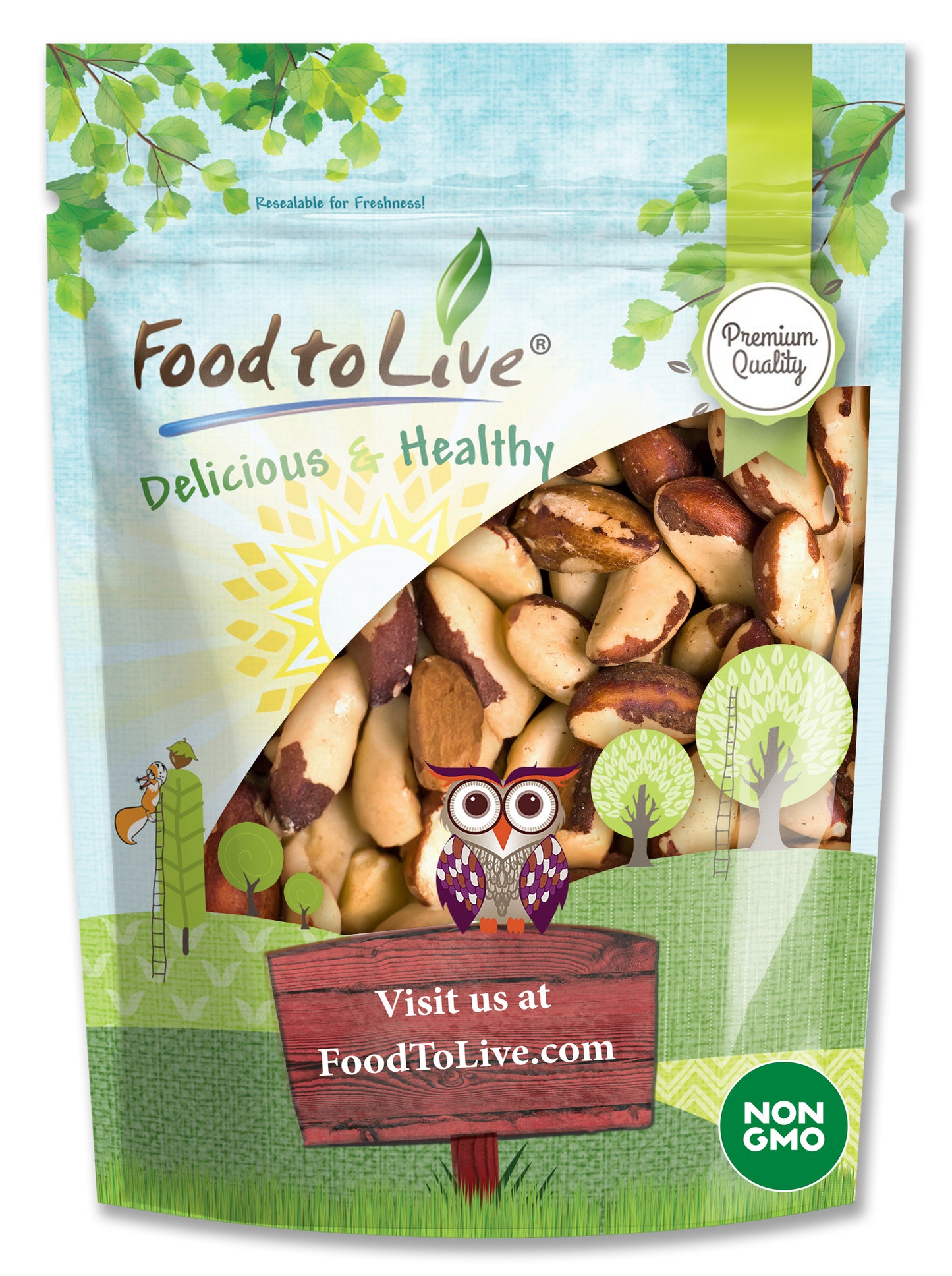 Brazil Nuts, Non-GMO Verified - by Food To Live