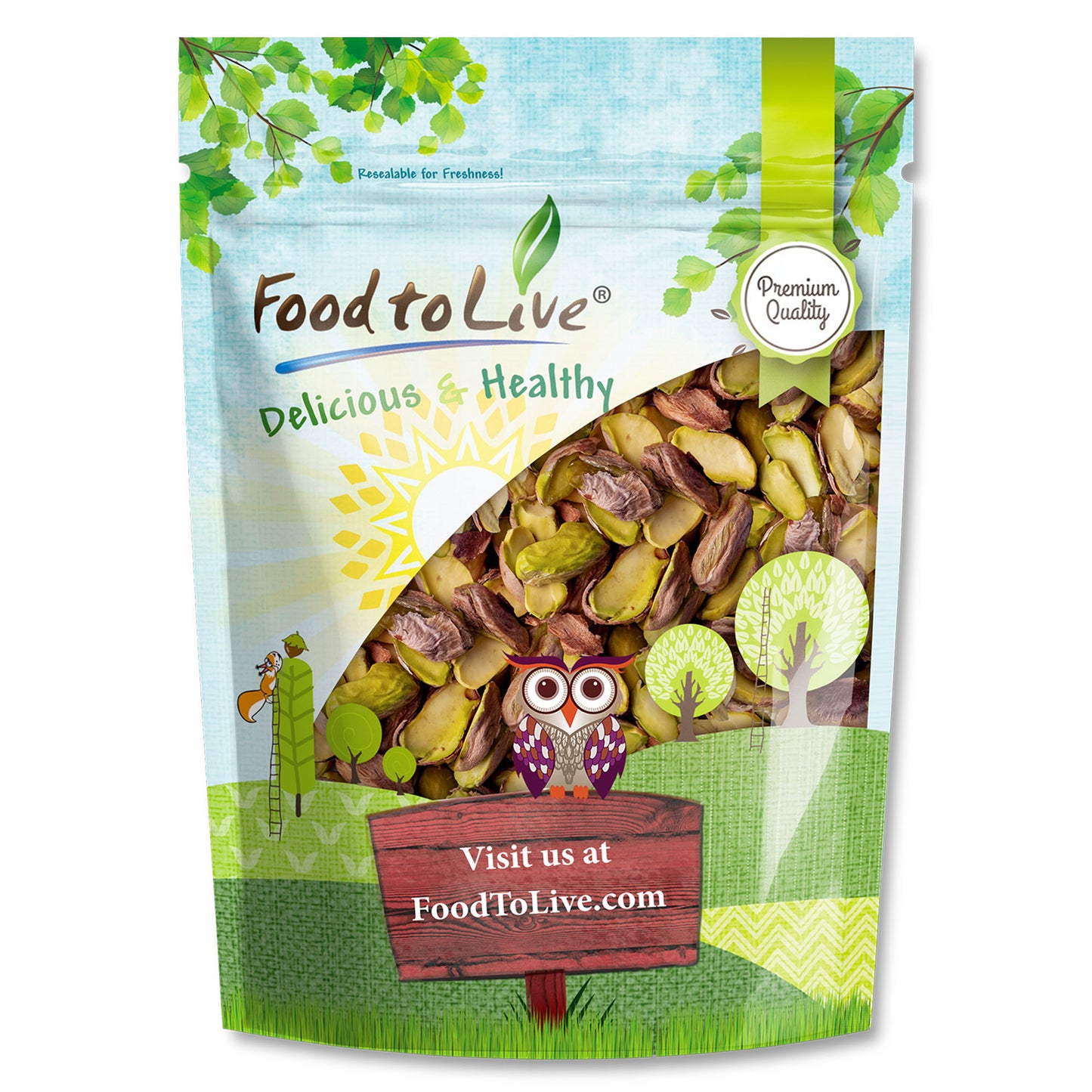 Pistachios, Halves and Pieces, Roasted and Salted - by Food to Live