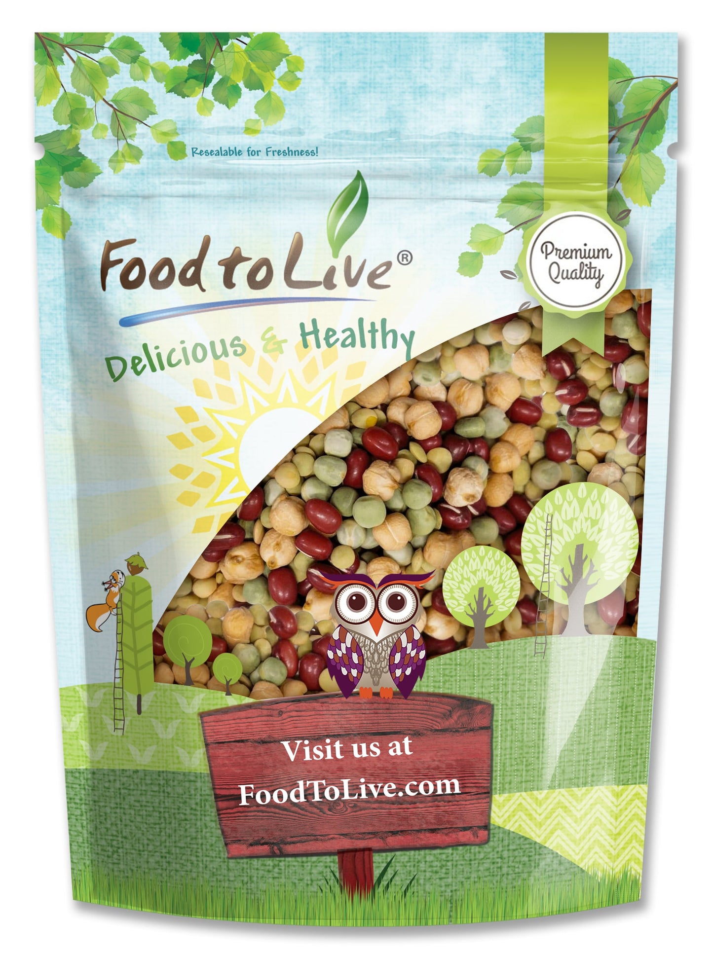Crunchy Mix of Sprouting Bean Seeds - by Food To Live