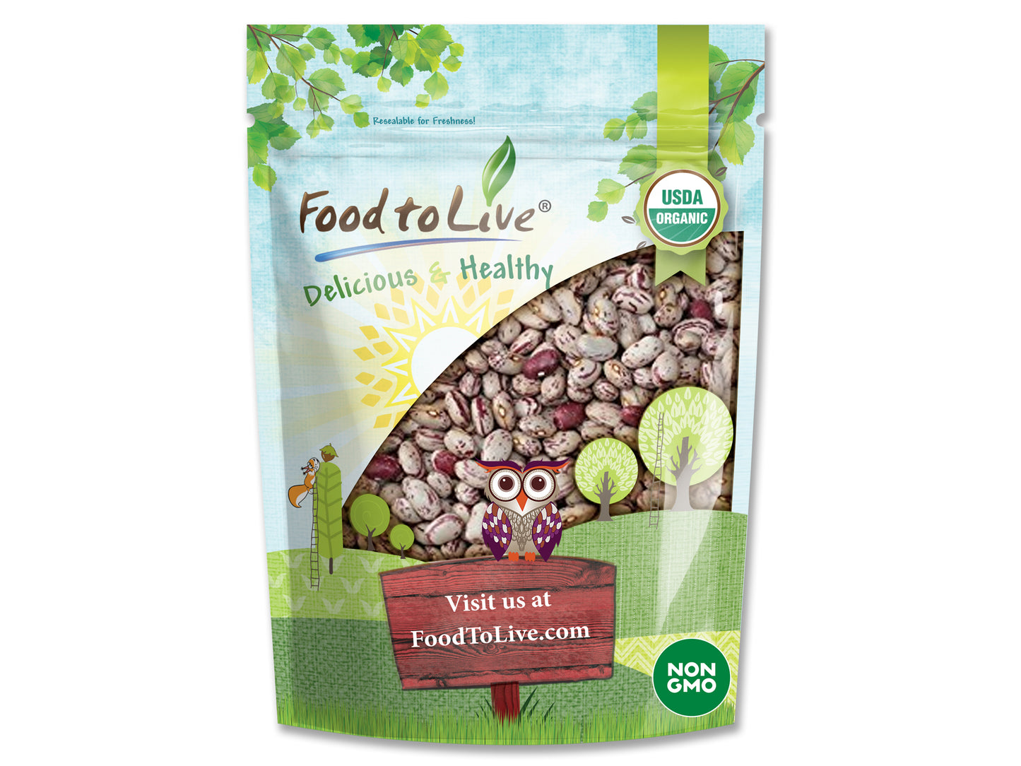 Organic Dried Cranberry Beans - by Food To Live