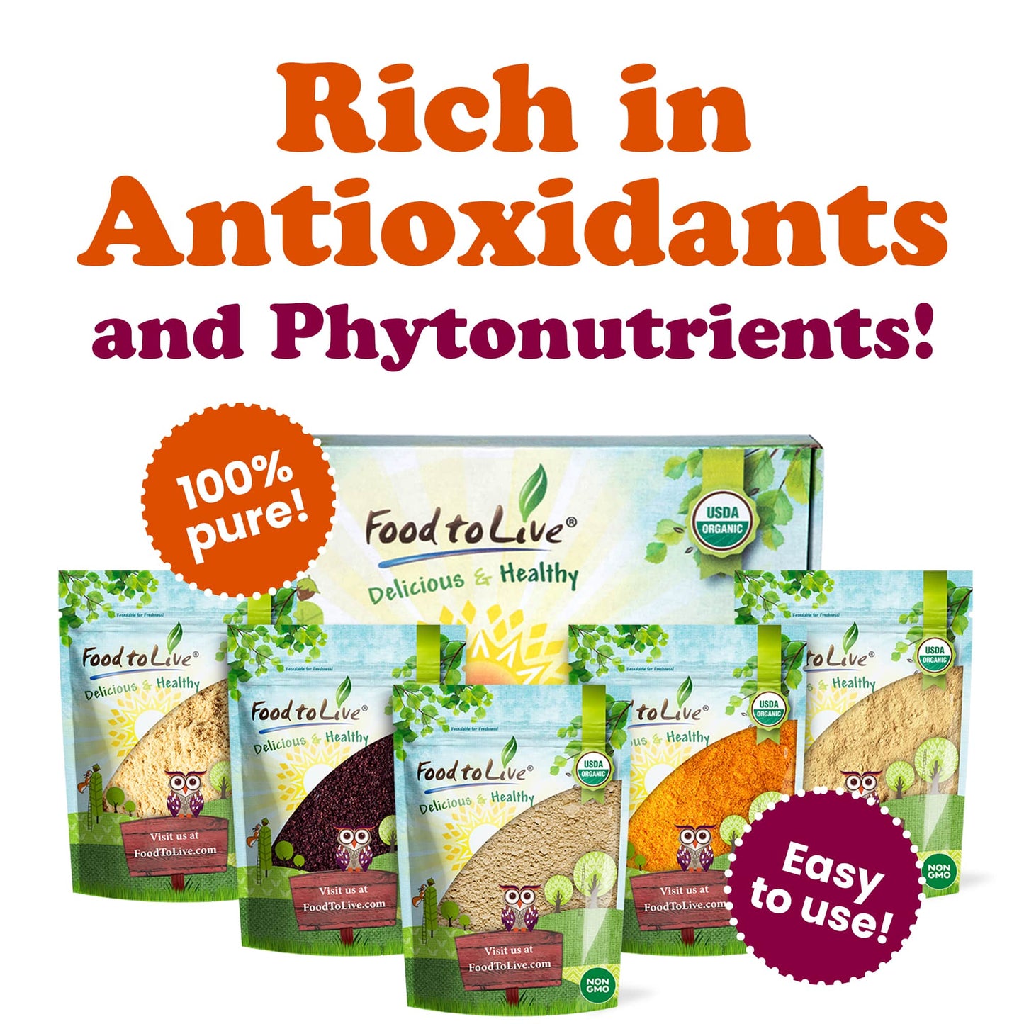 Organic Super Powders in a Gift Box - by Food To Live